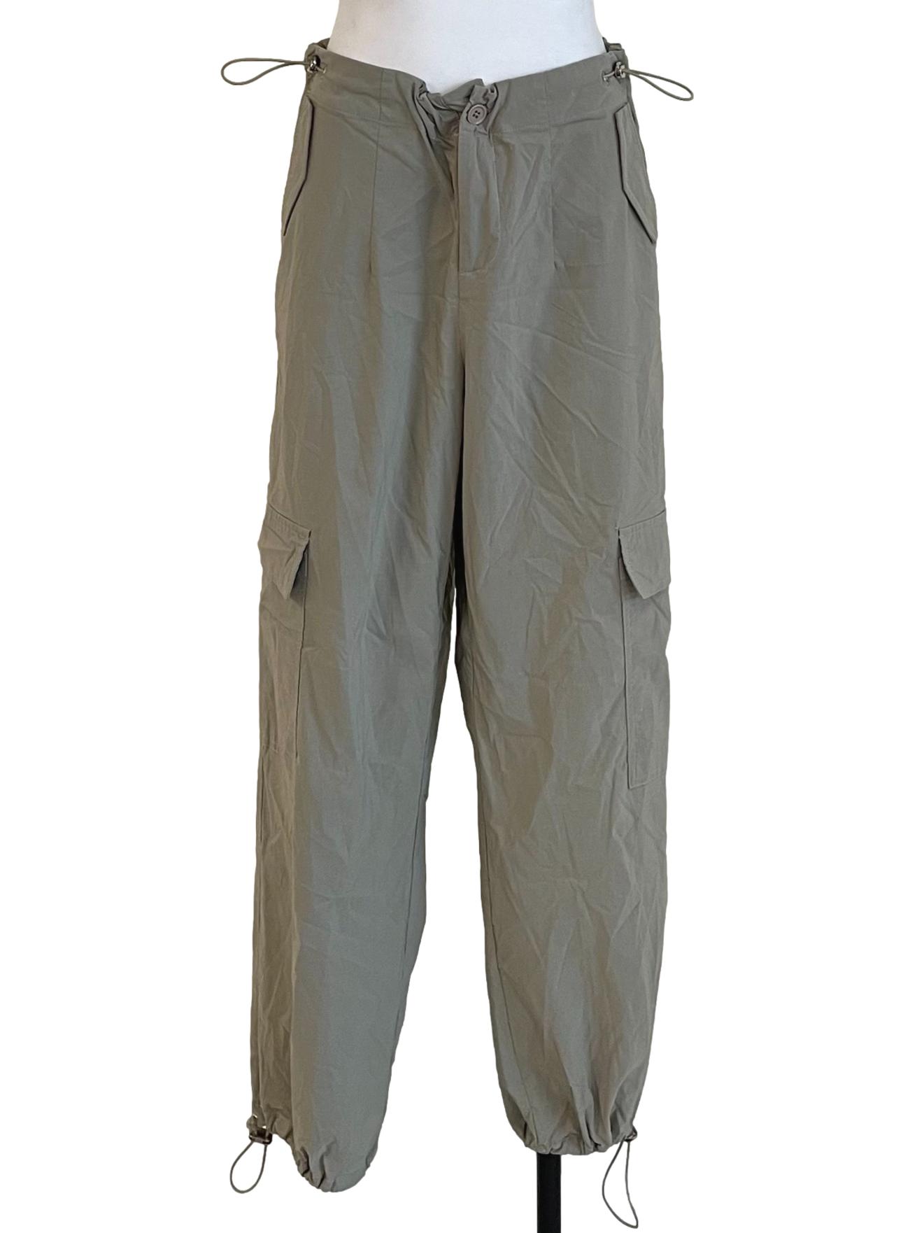 Sage Cargo Drawstring Pants