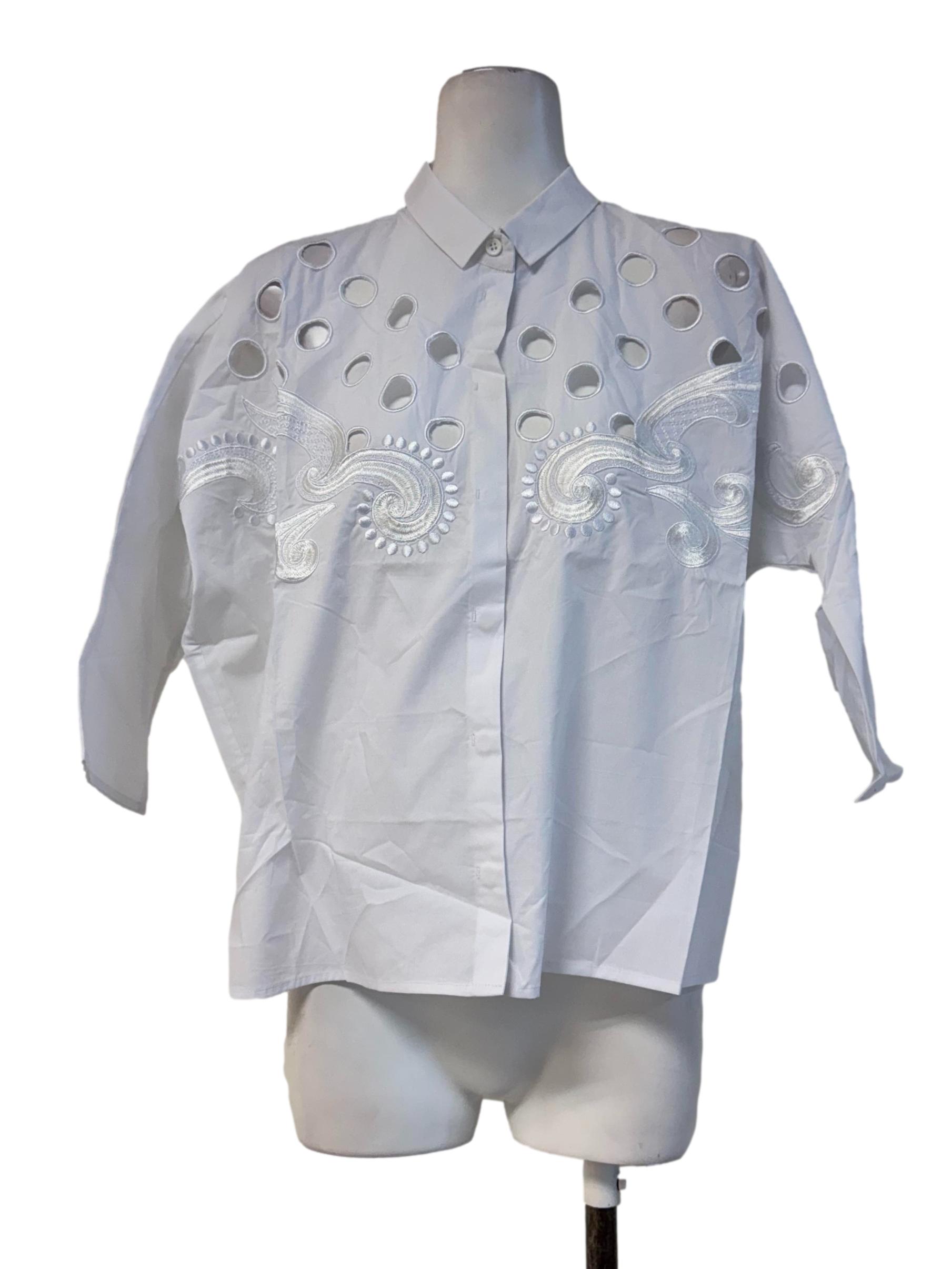 Pure White Embroidered Shirt