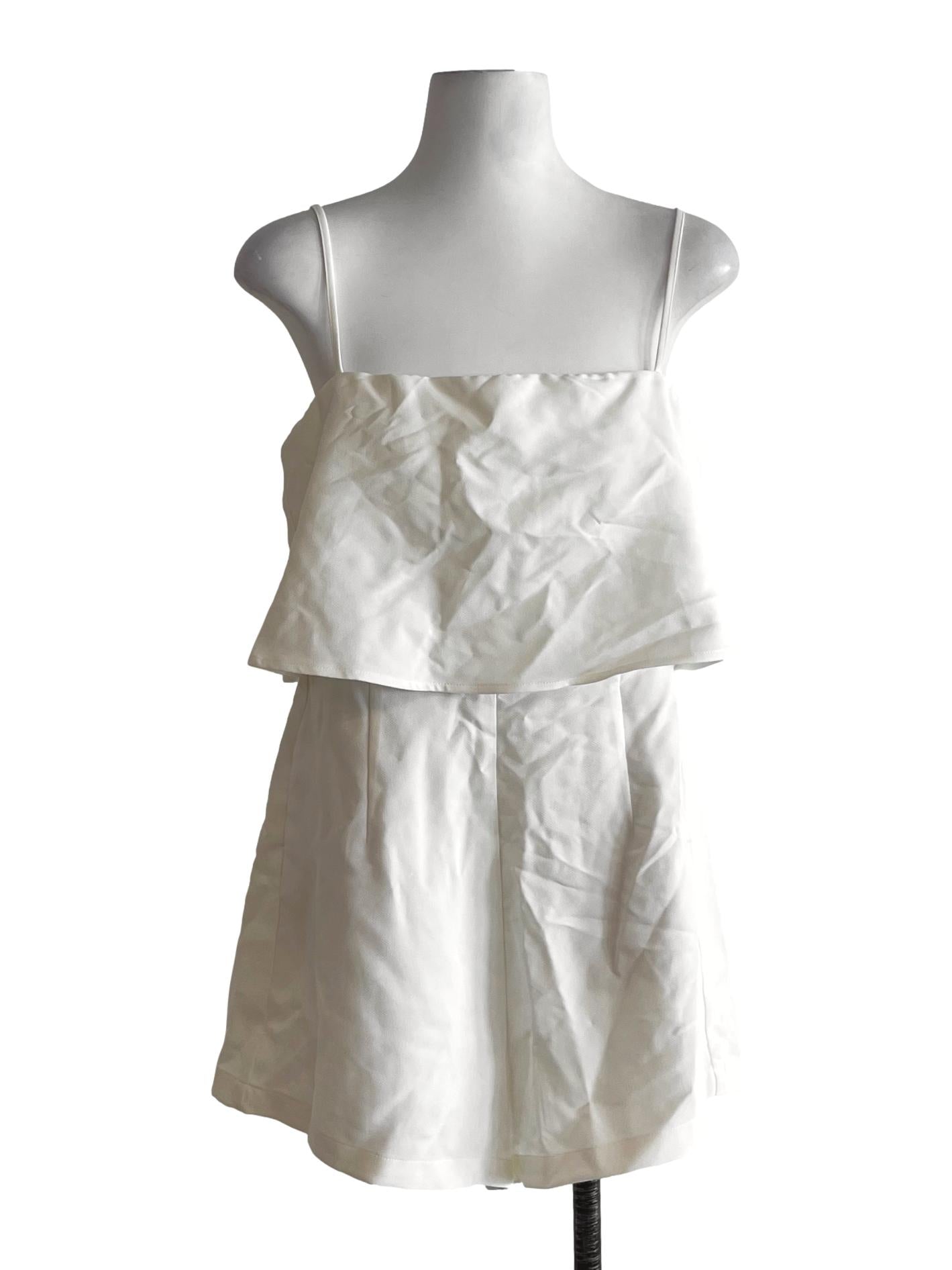White Spaghetti Strap Romper
