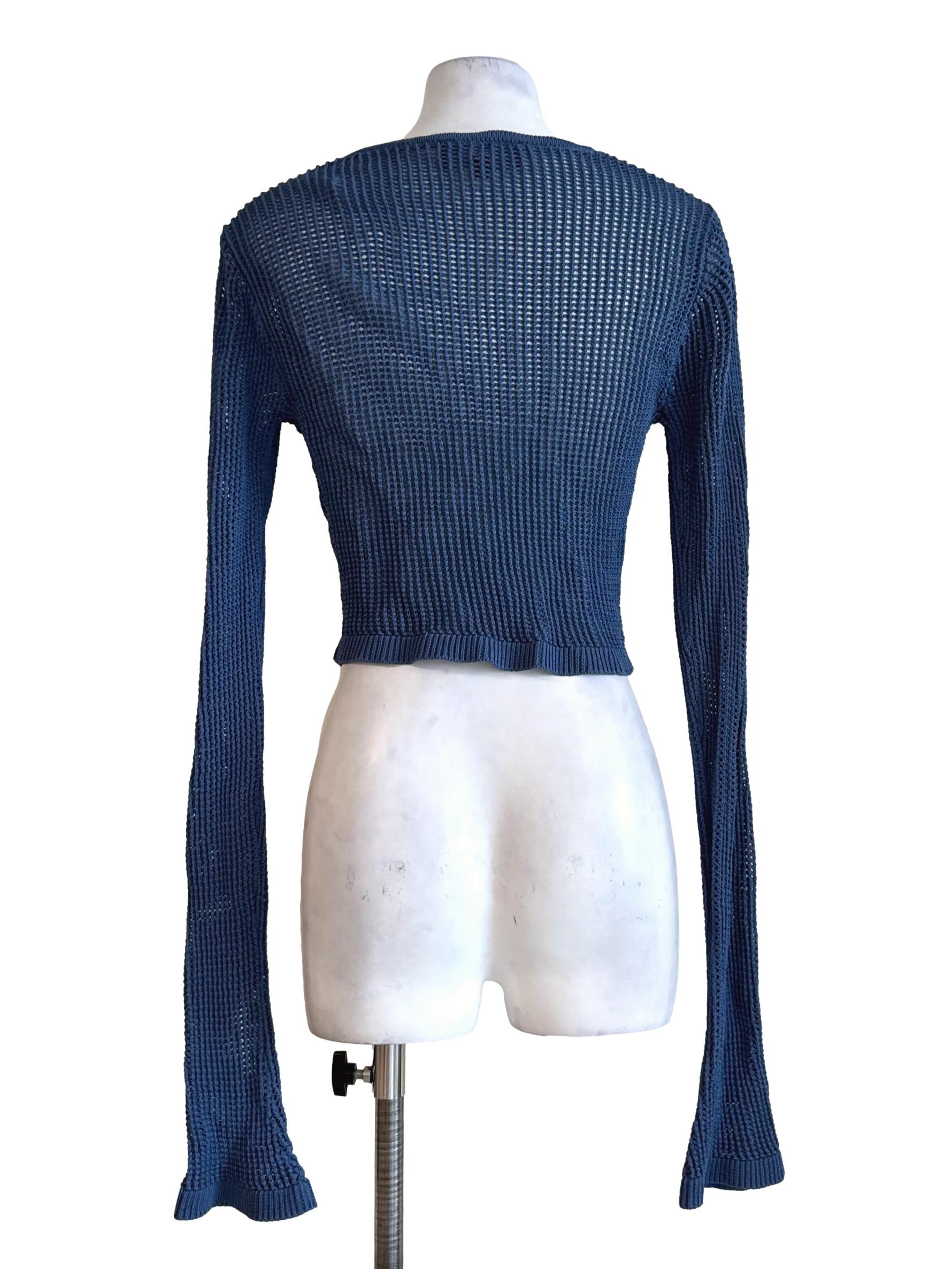 Deep Blue Fish Net Outer