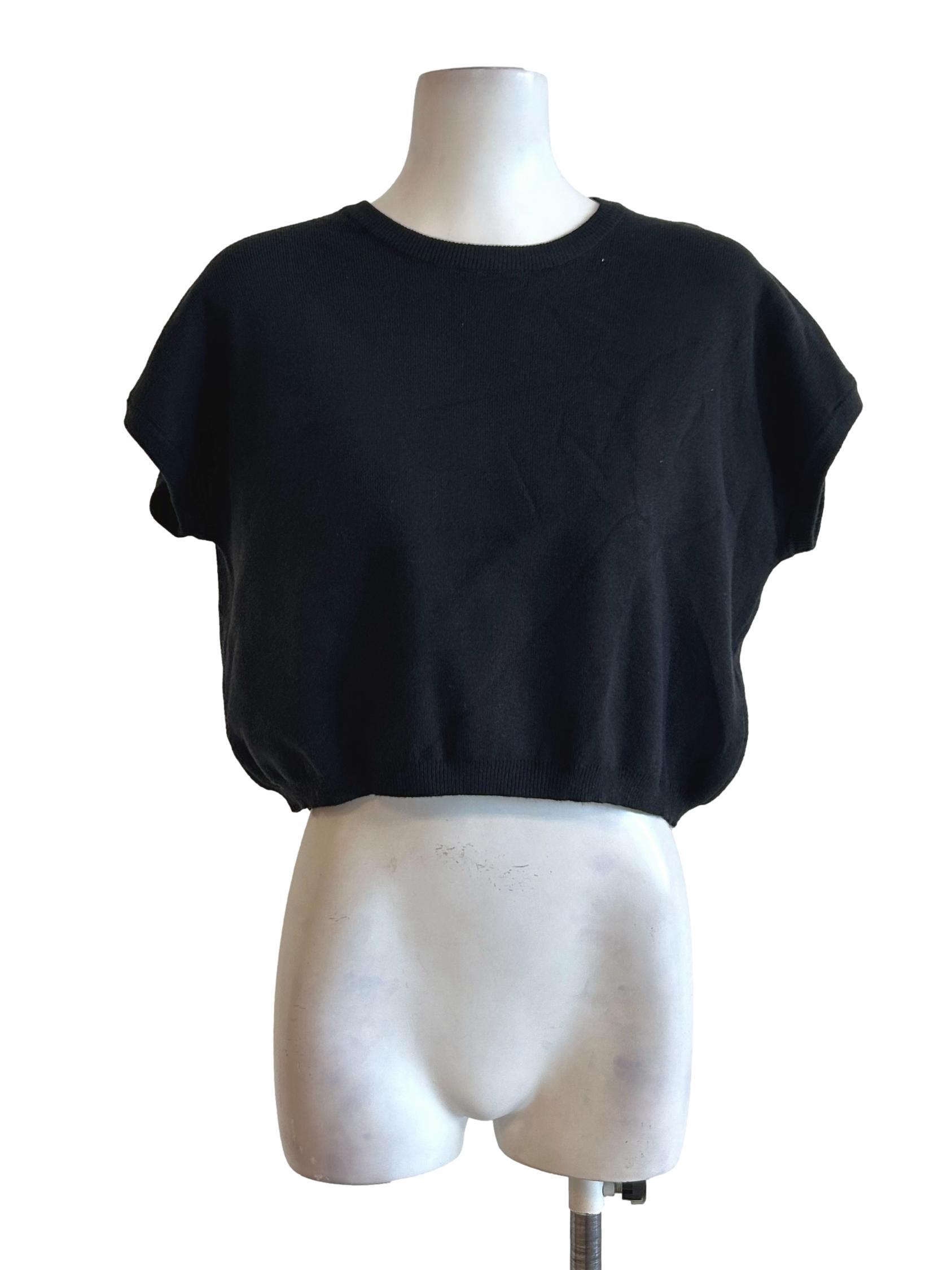 Jet Black Sleeveless Top