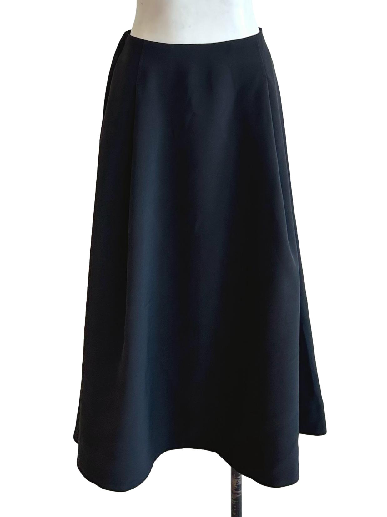 Matte Black A-Line Skirt LB