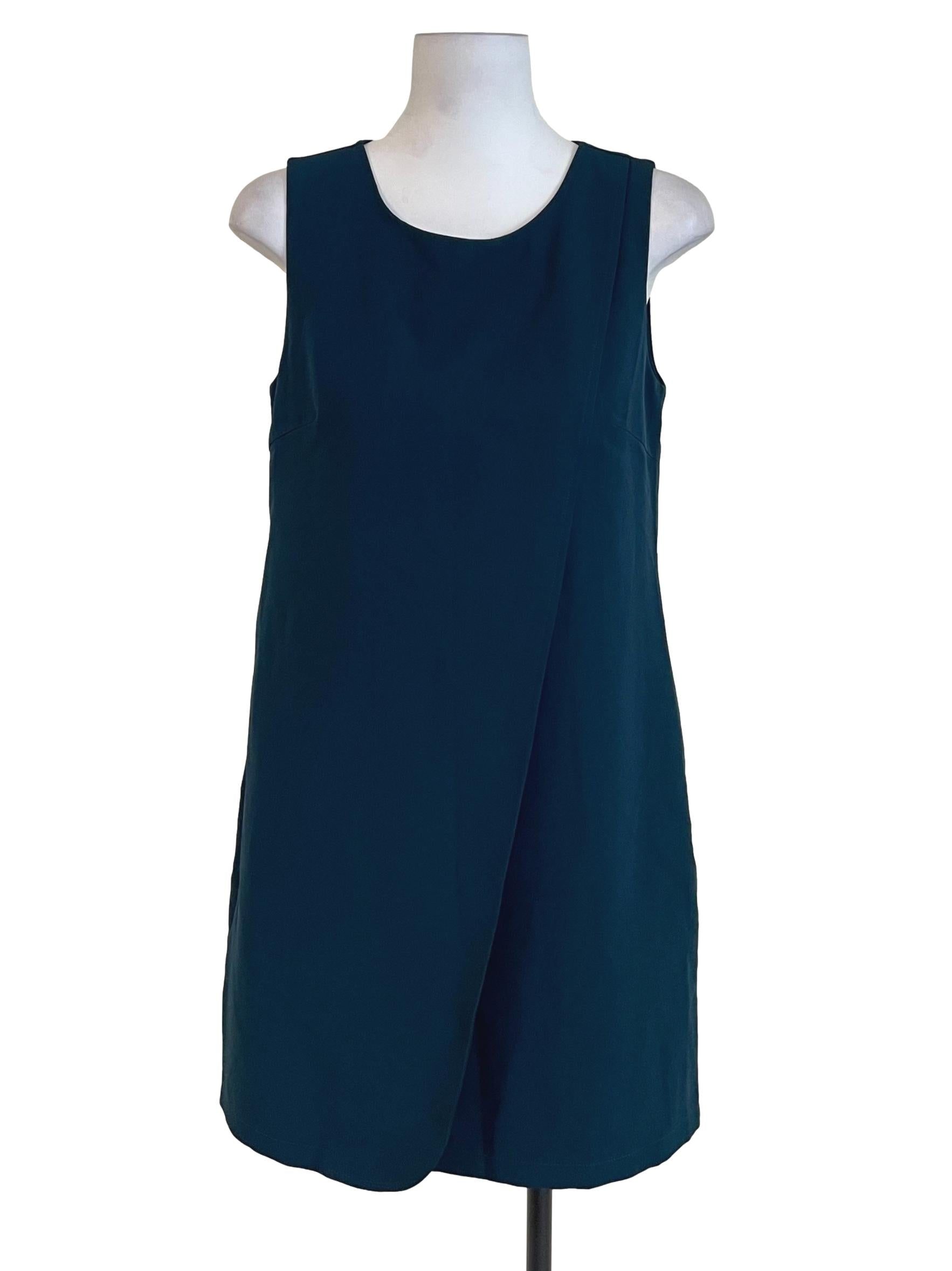 Peacock Blue Overlay Shift Dress