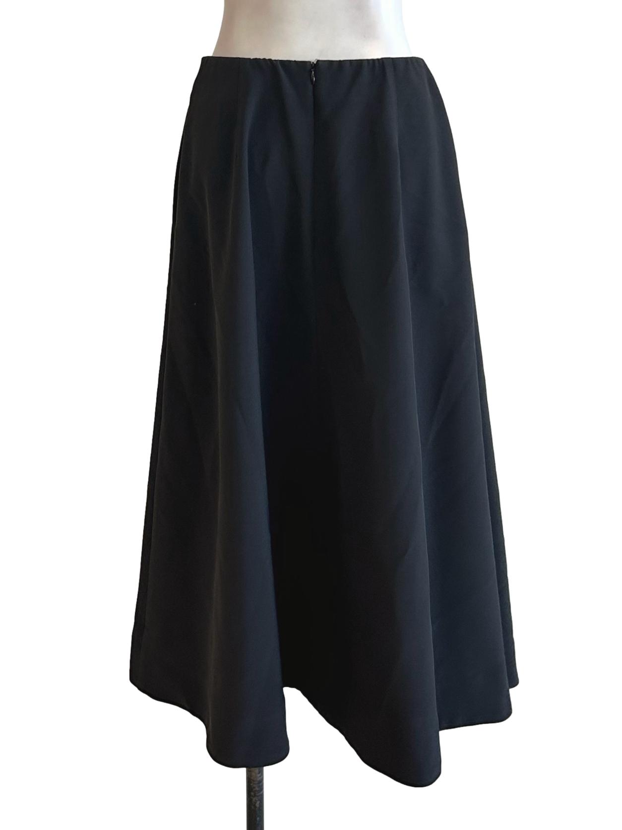 Matte Black A-Line Skirt LB