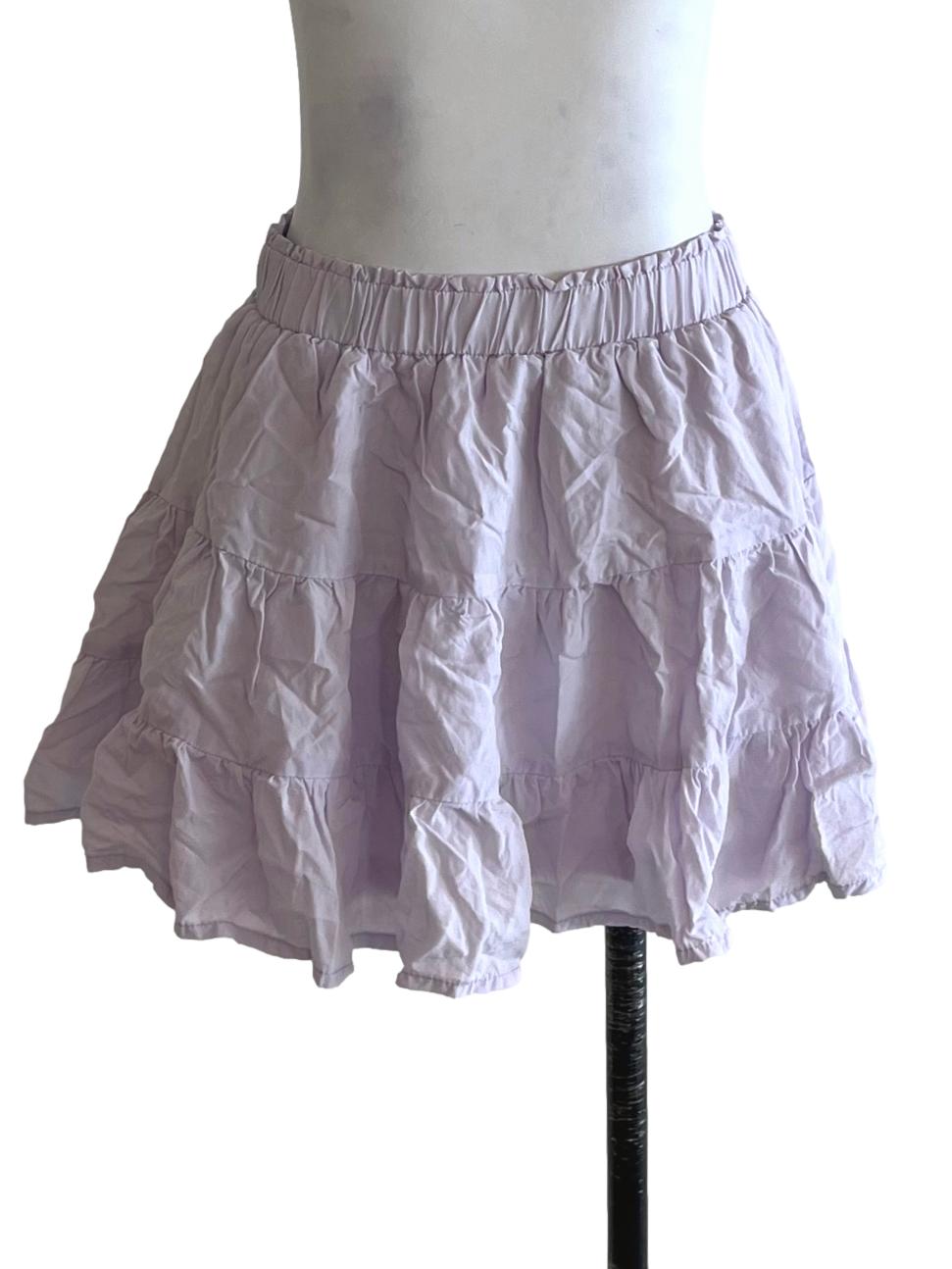 Lavender Purple High-Waisted Mini Skirt