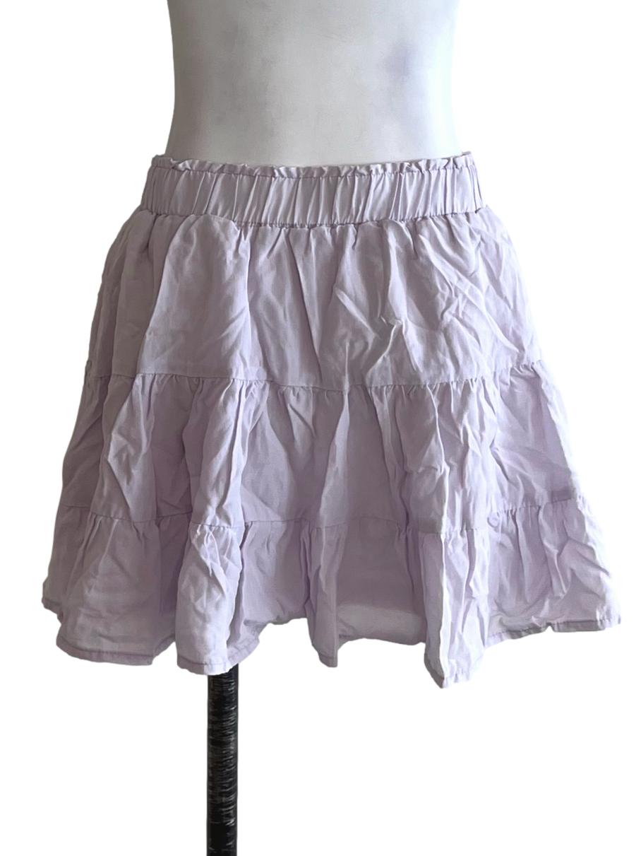 Lavender Purple High-Waisted Mini Skirt