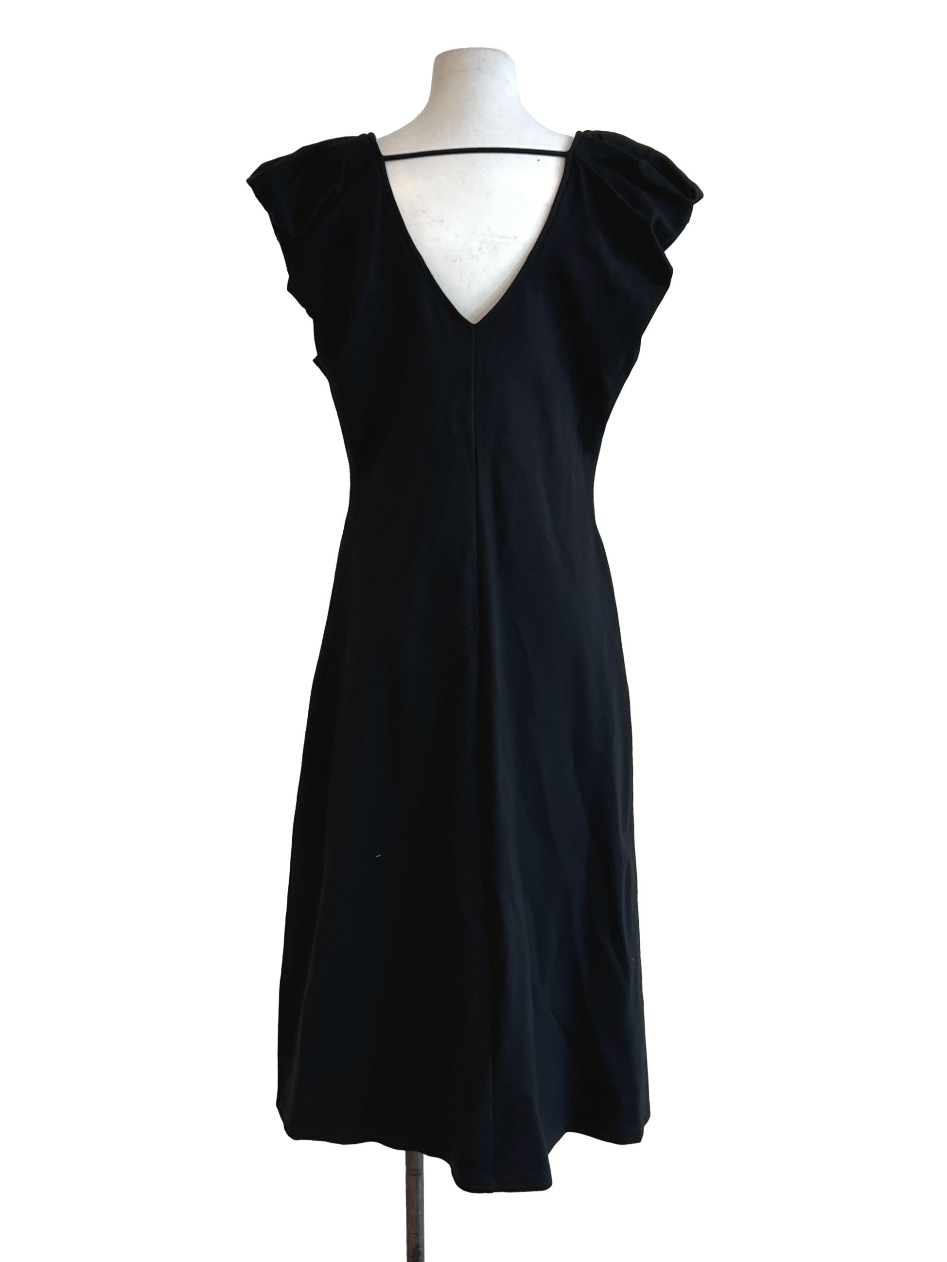 Raven Black V-Neckline Dress LB