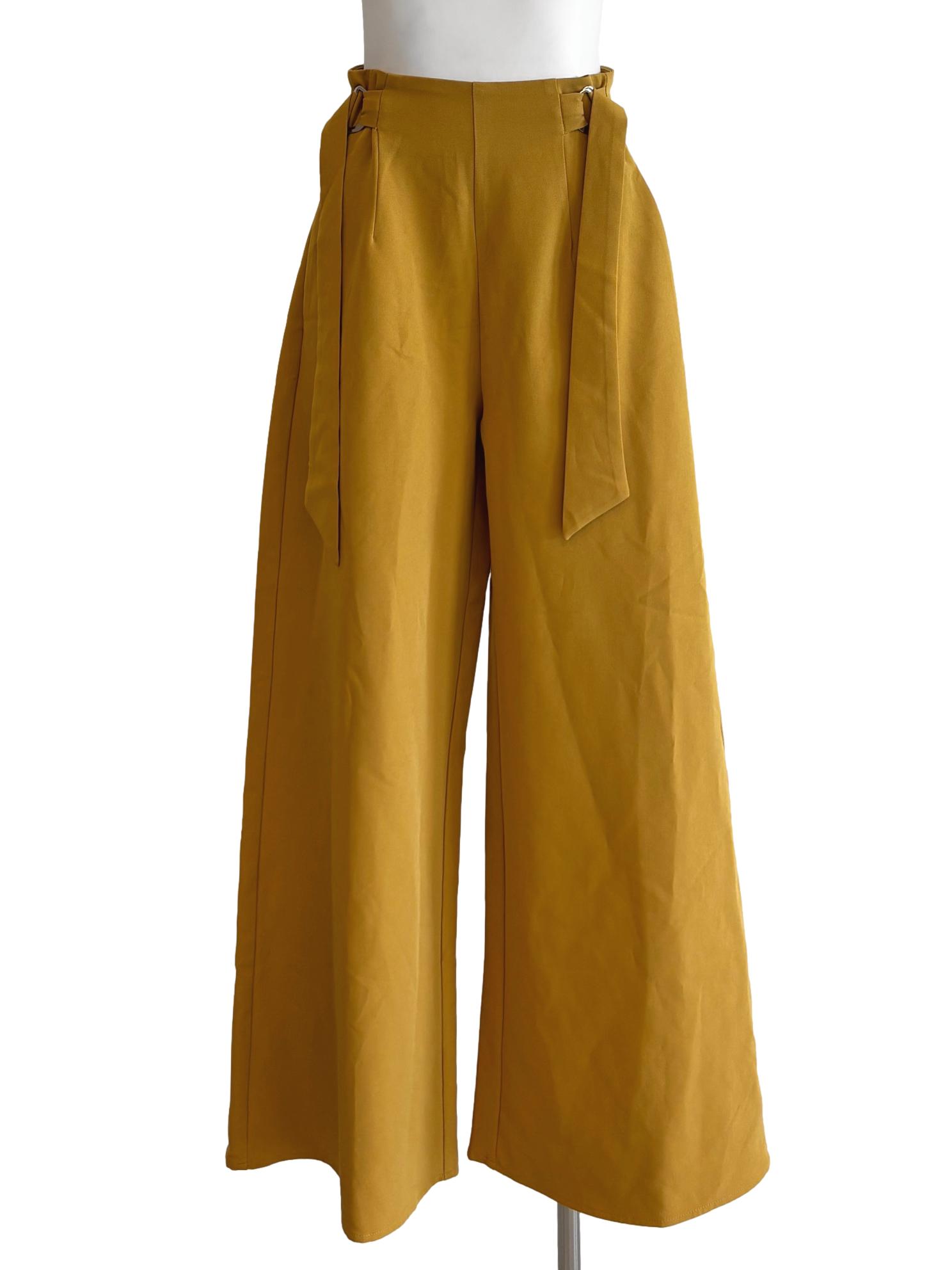 Gold Yellow Wide Leg Pants YHF