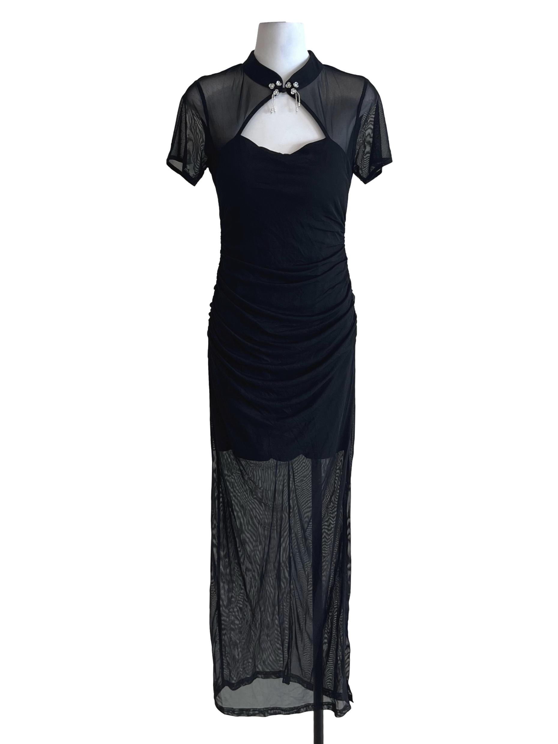 Black Lace Empire Dress