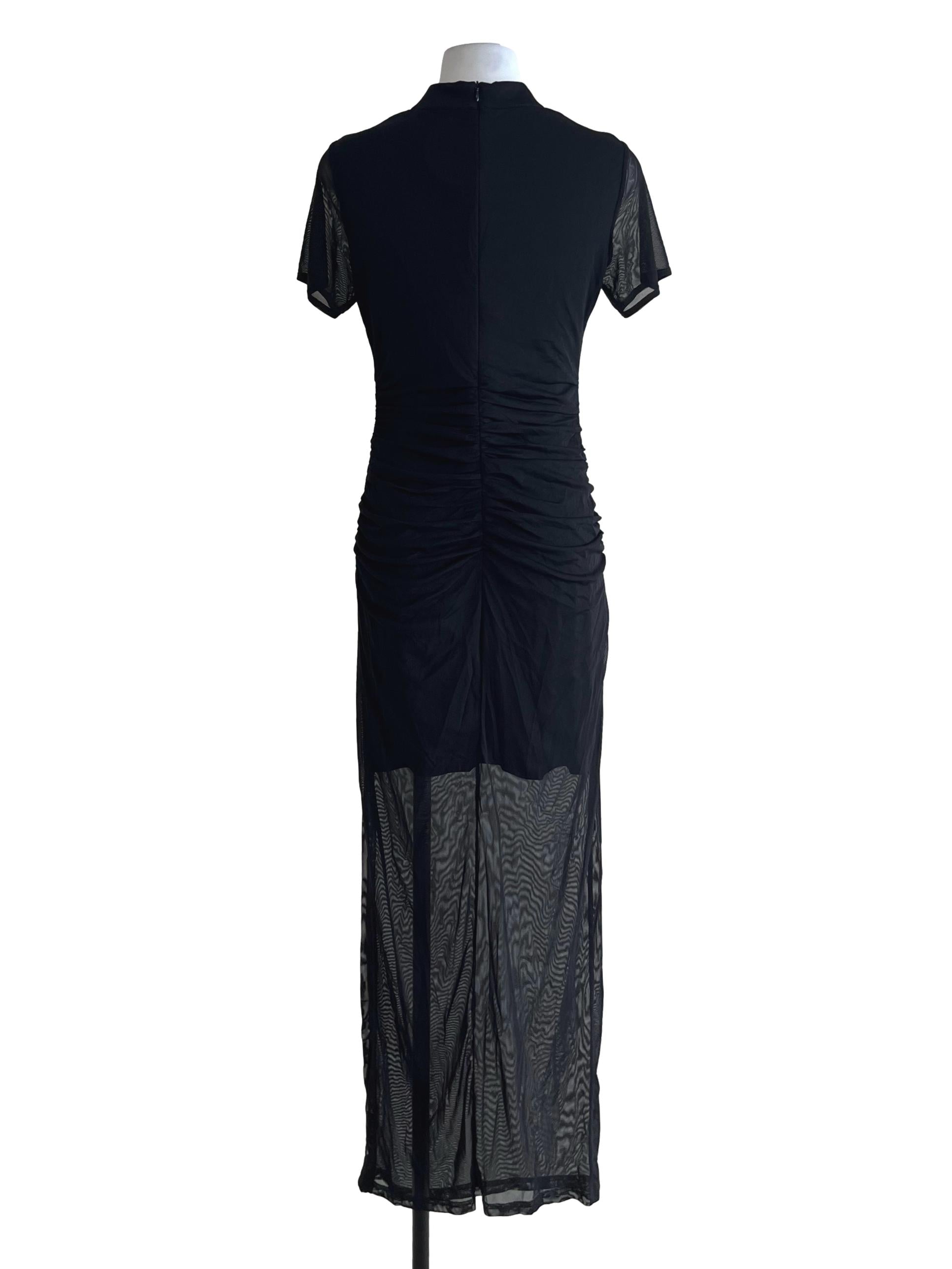 Black Lace Empire Dress