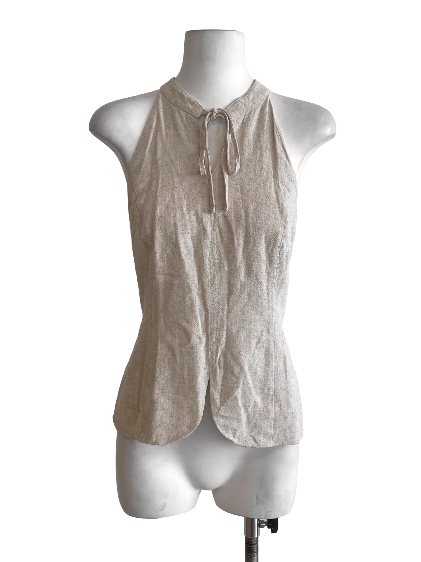 Egg Shell Beige Waistcoat Vest TWL