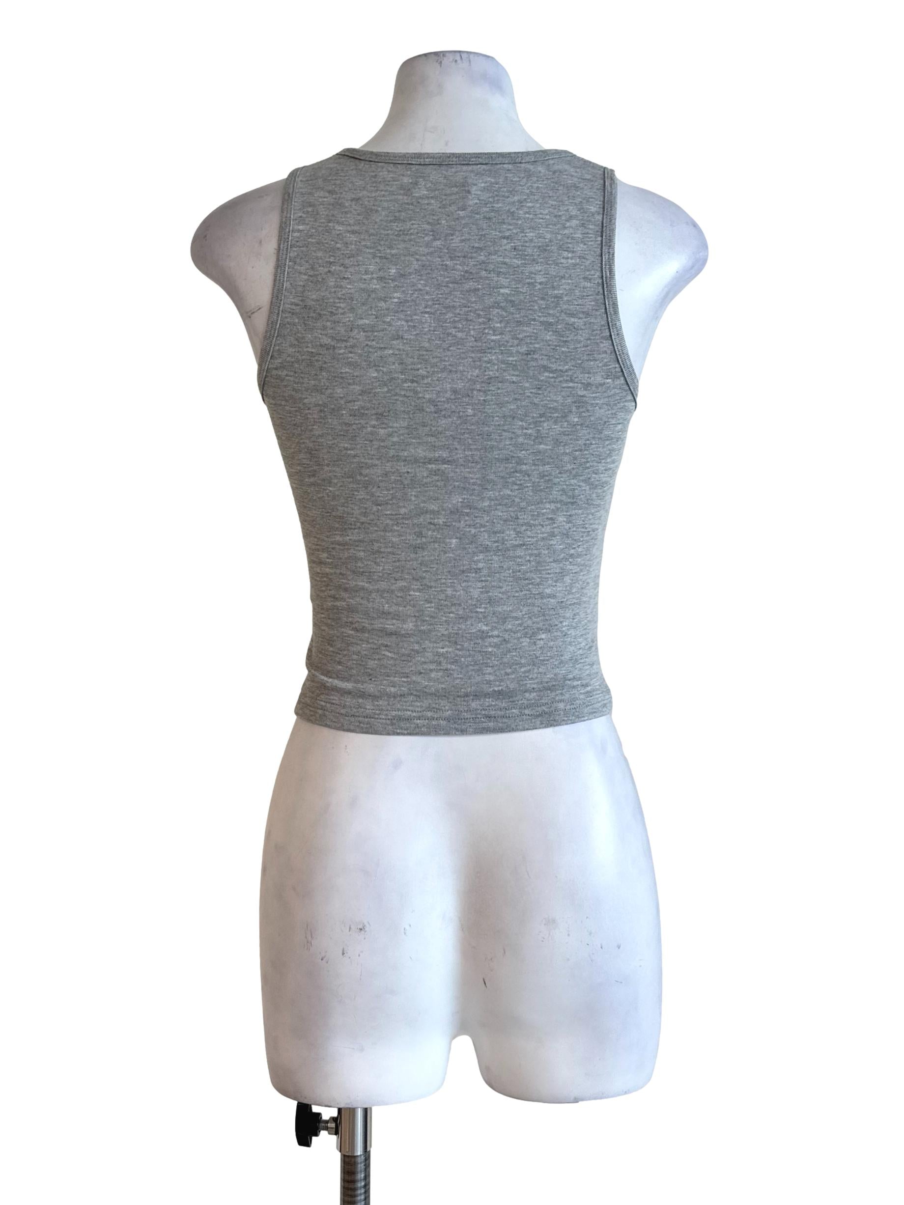 Stone Grey Padded Top