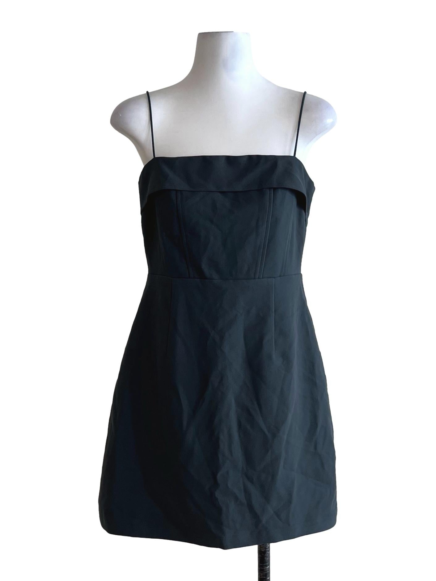 Ash Grey Spaghetti Strap A-Line Dress