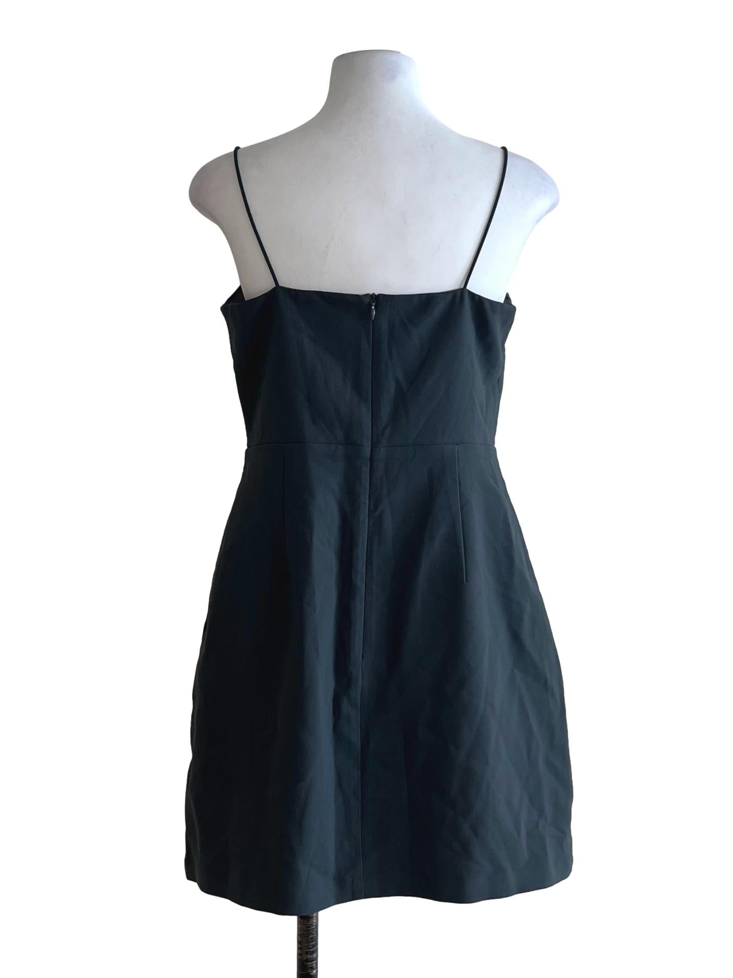 Ash Grey Spaghetti Strap A-Line Dress