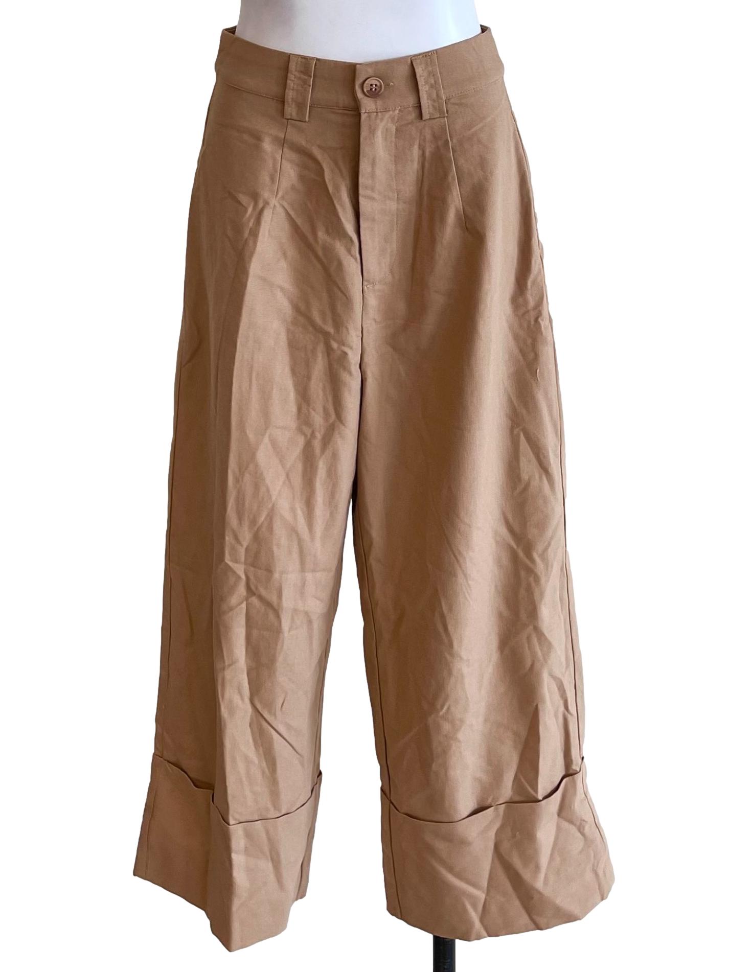 Milky Brown Cuffed Pants