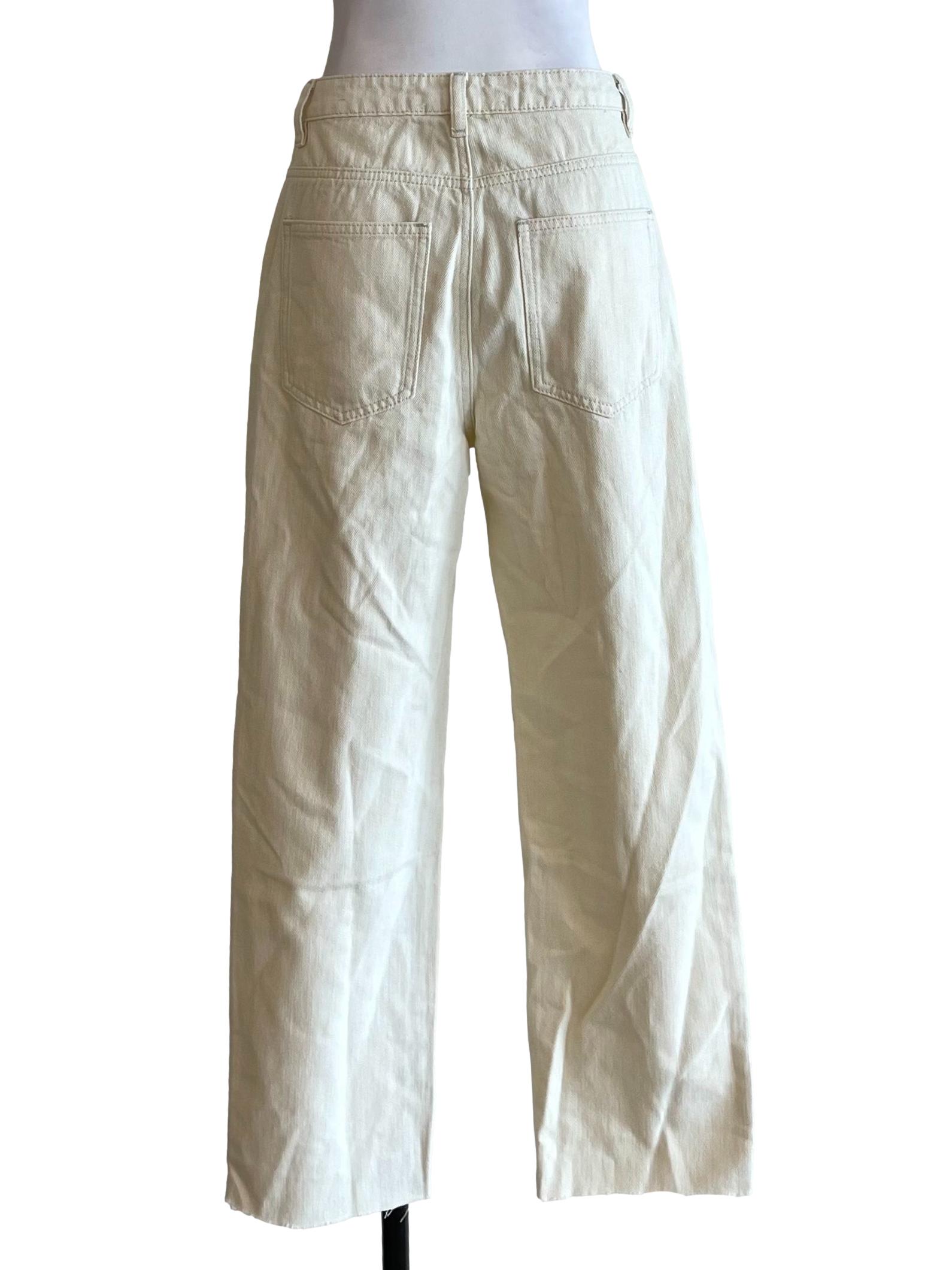 Pale Yellow Distressed Fit Jeans