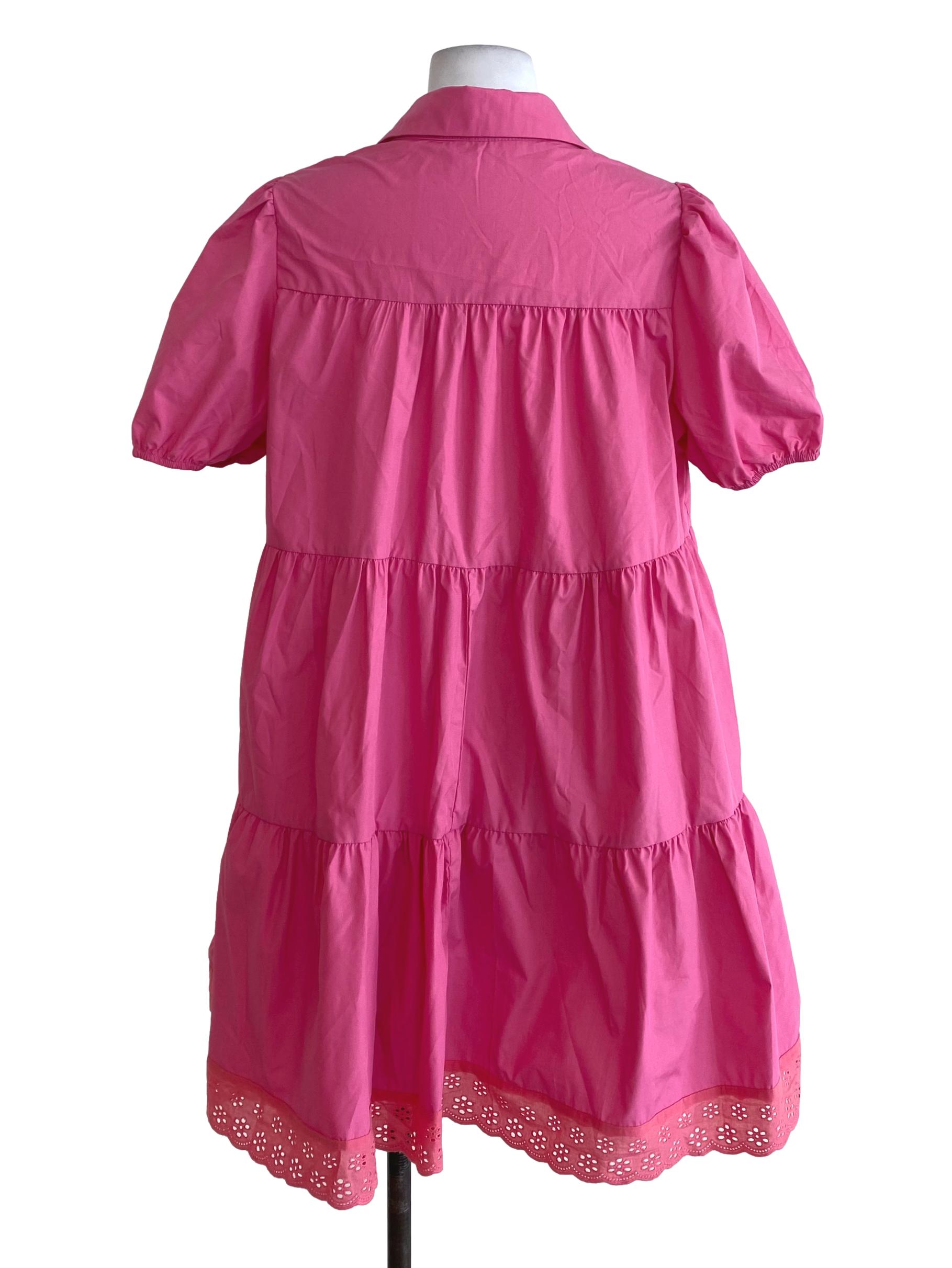 Shein Pink Drop Waist Dress | REFASH