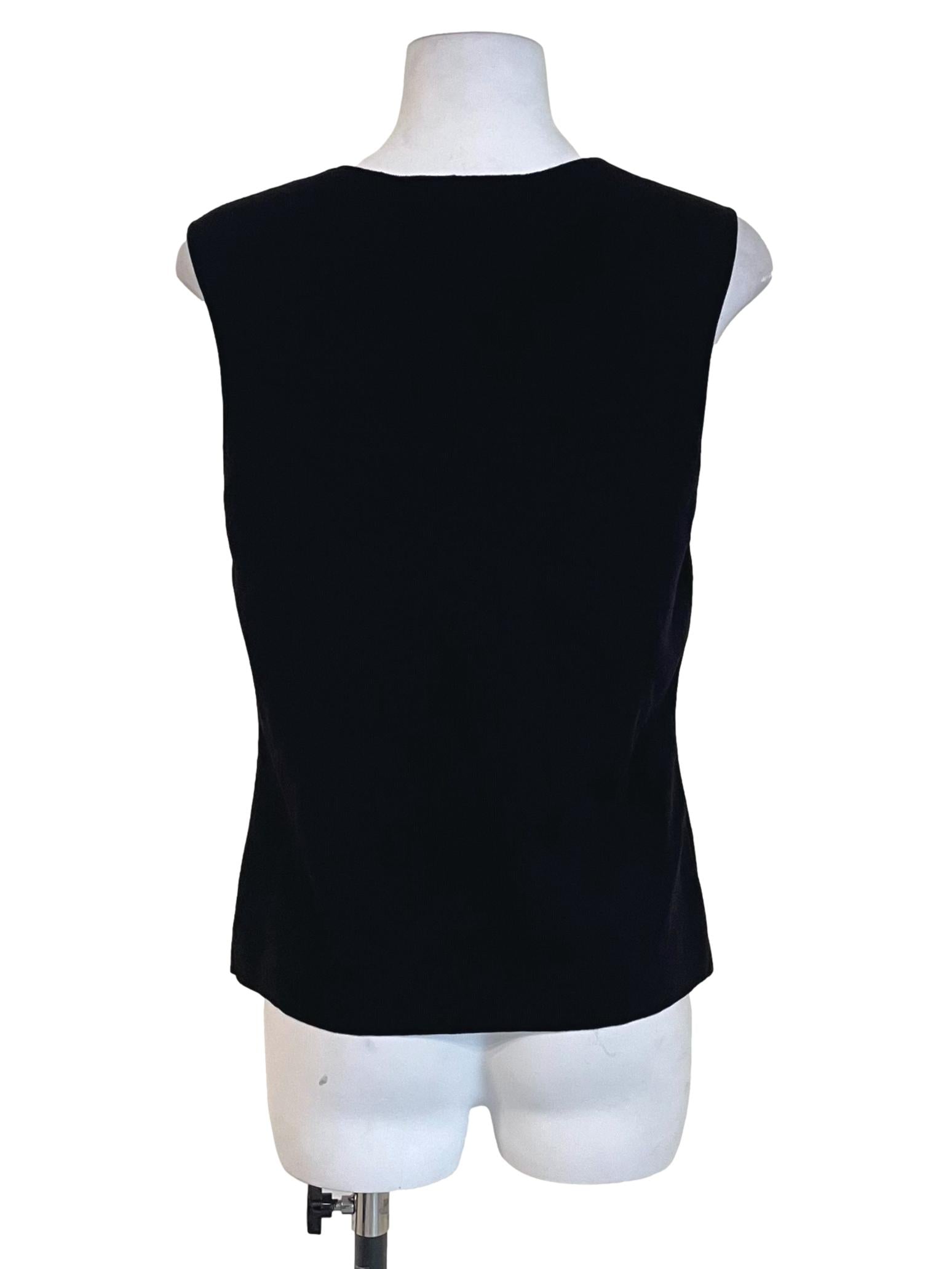 Black Queen Anne Slim Knit Top