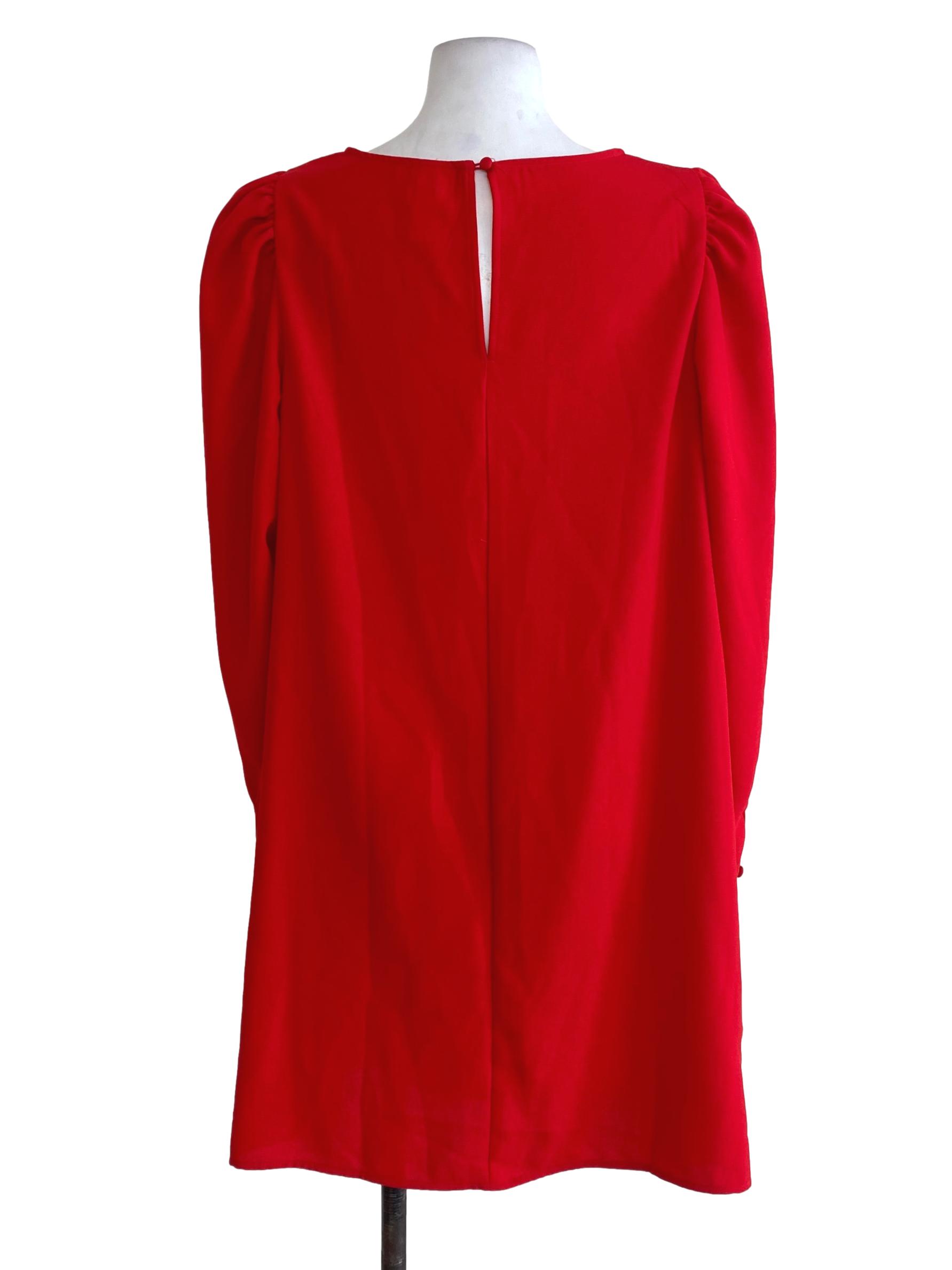 H&M Red Long Sleeve Dress | REFASH