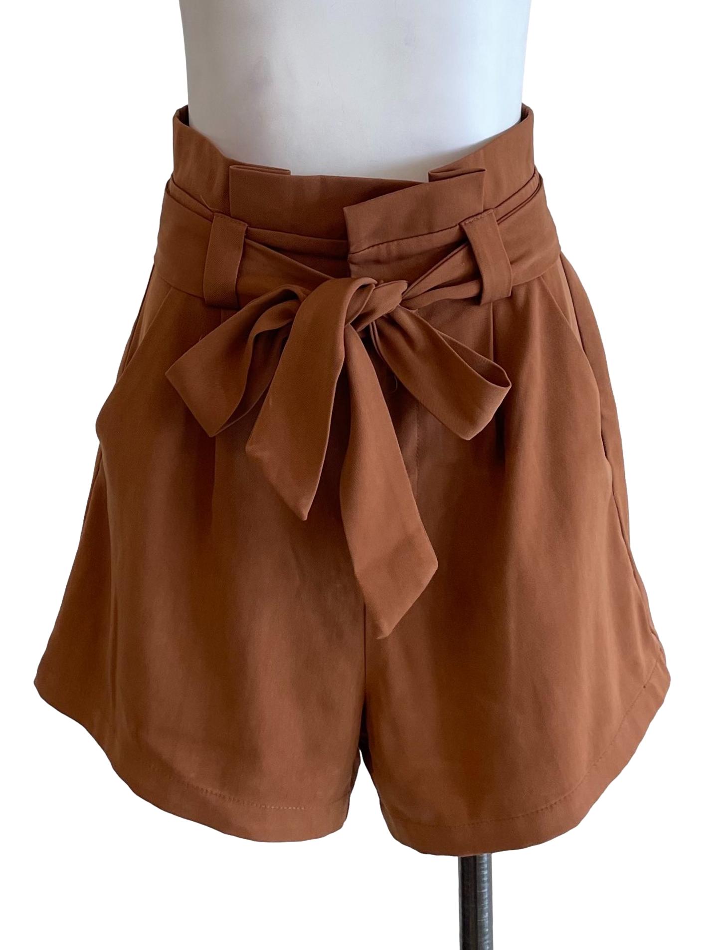 Caramel Tie Knot Shorts