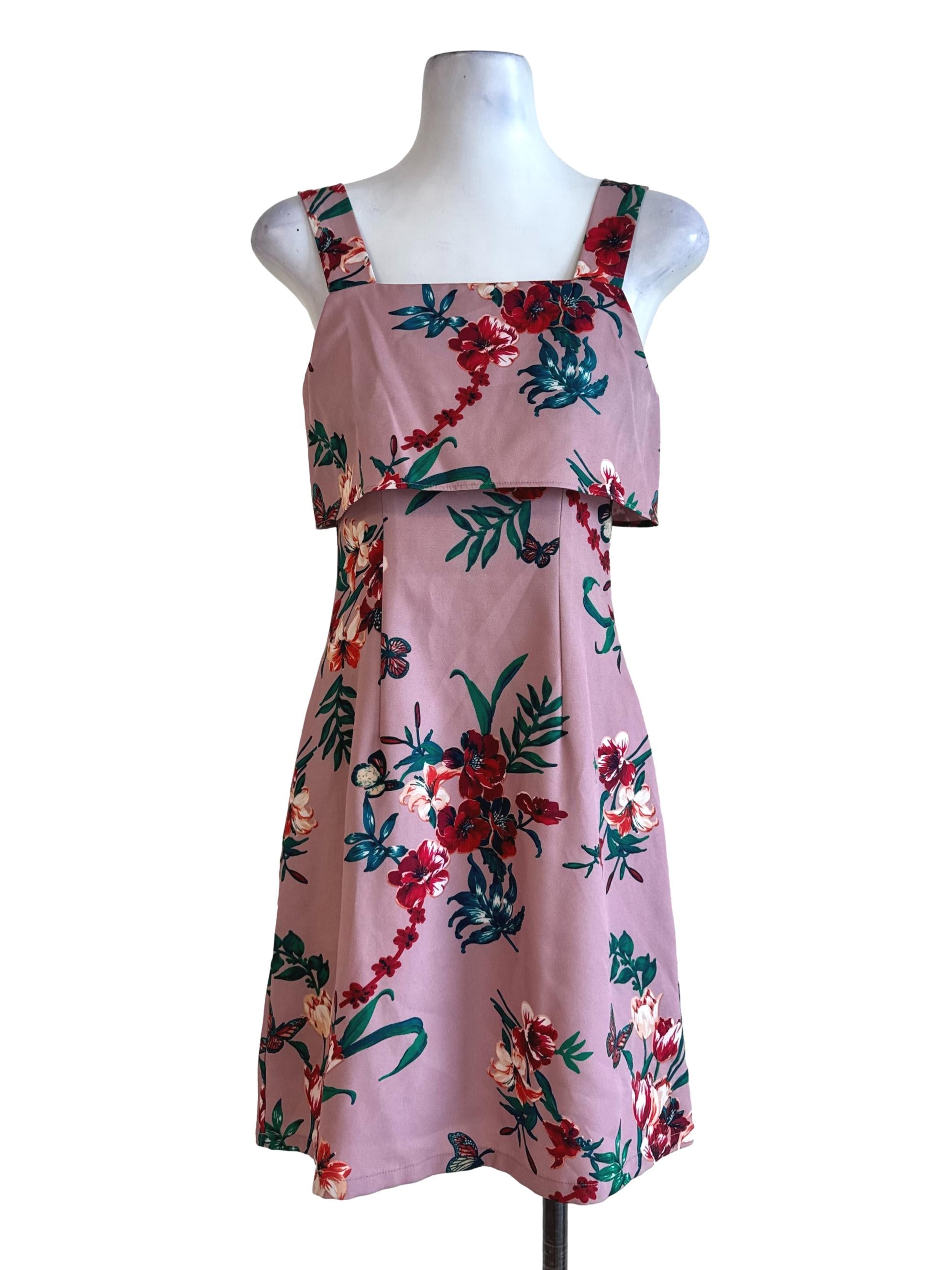 Shrimp Paste Print Mini Dress