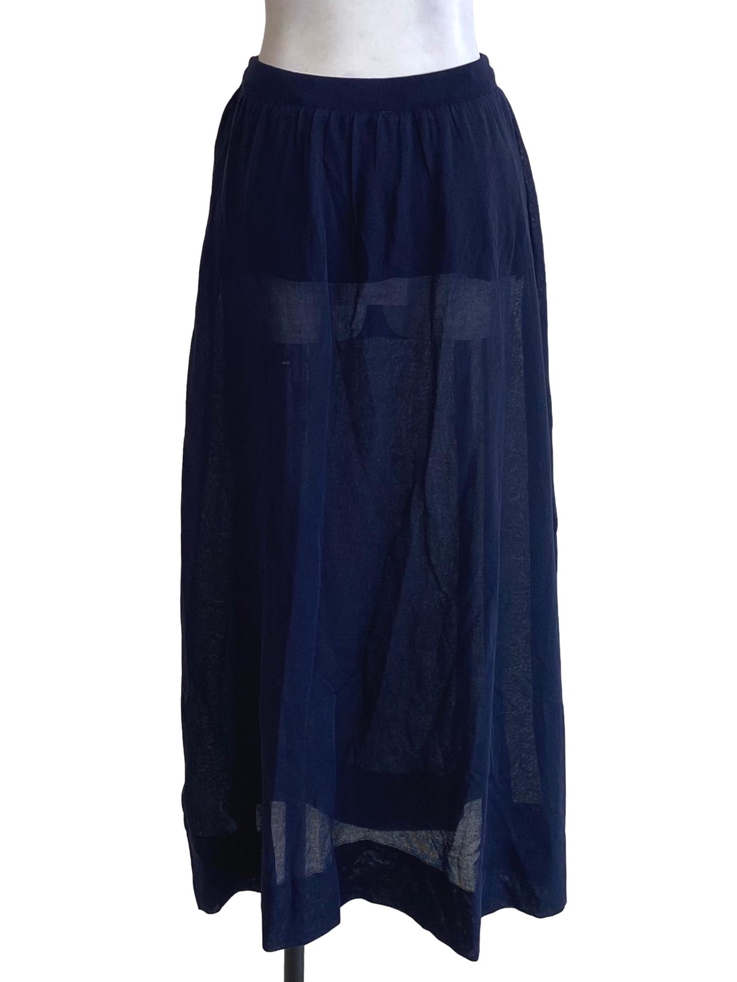 Dark Navy Blue Long Skirt