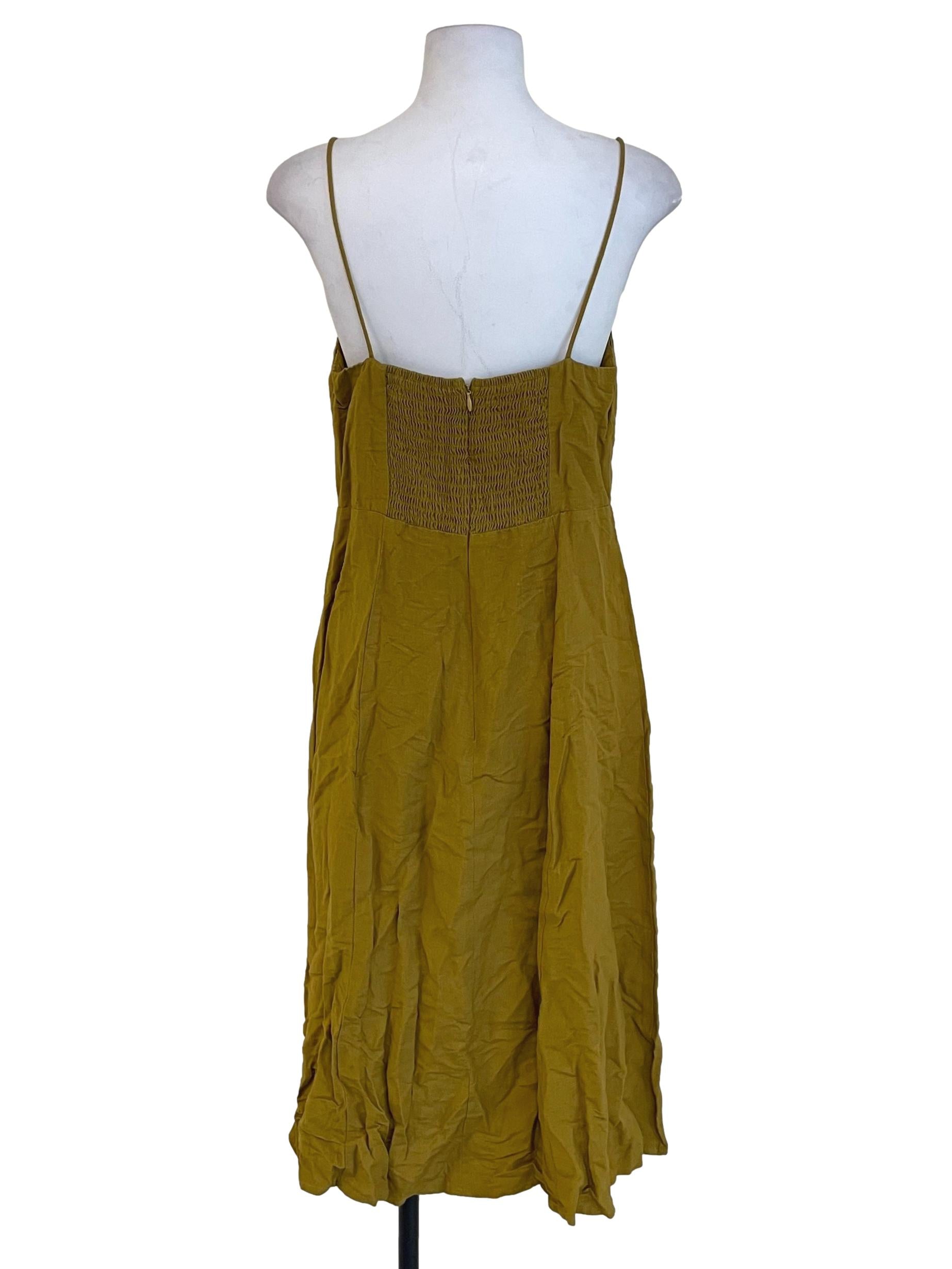 Dijon Yellow Cami Slip Dress