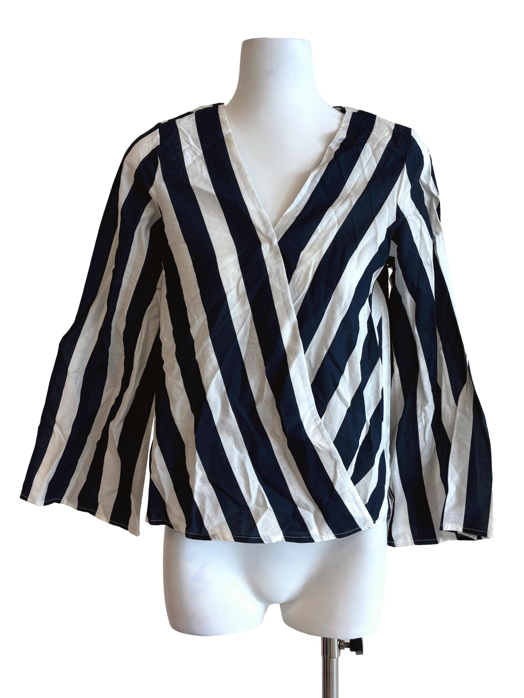Blue White Striped Blouse TTR