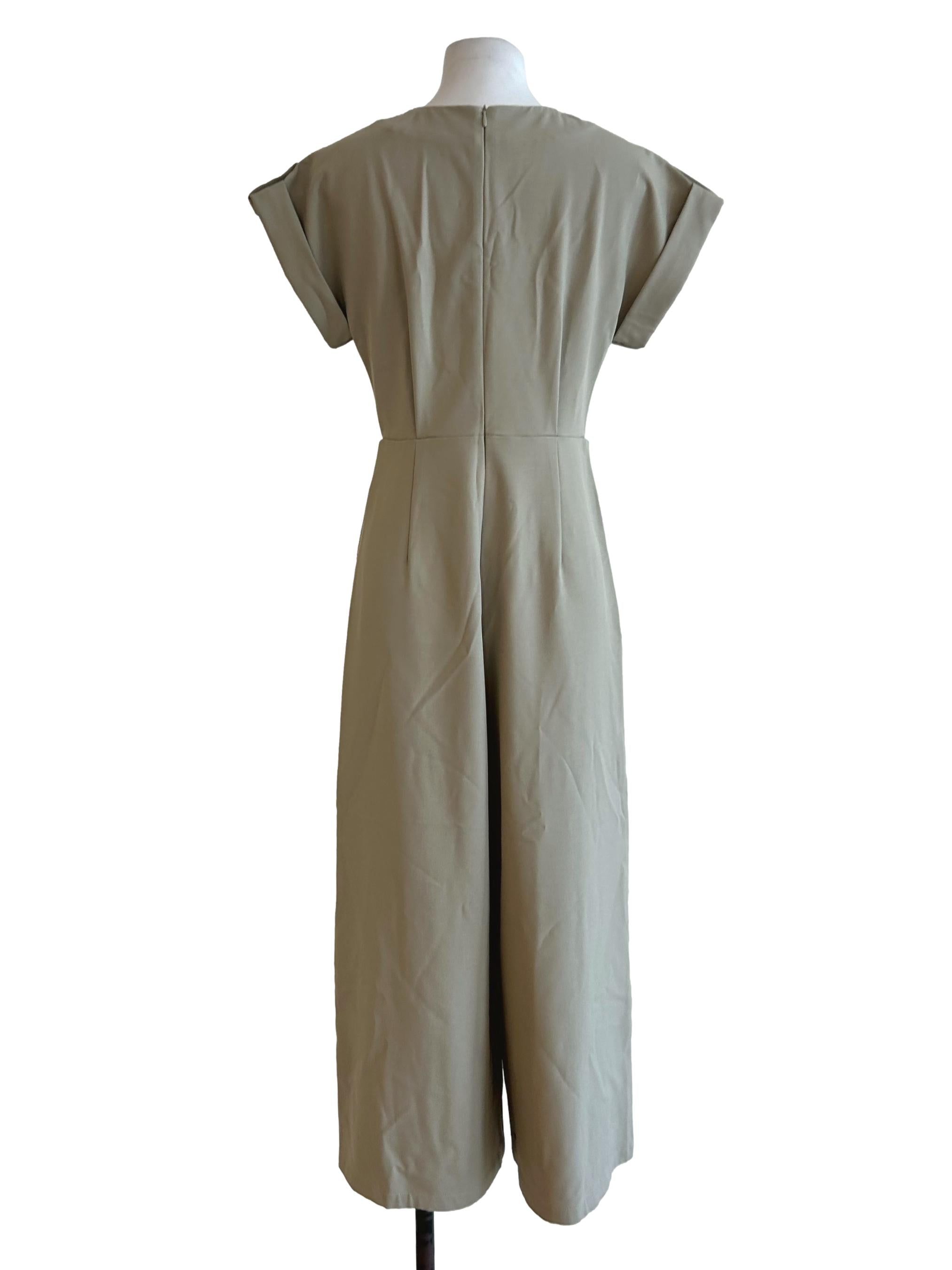 Sage Green Short Sleeves Jumpsuits