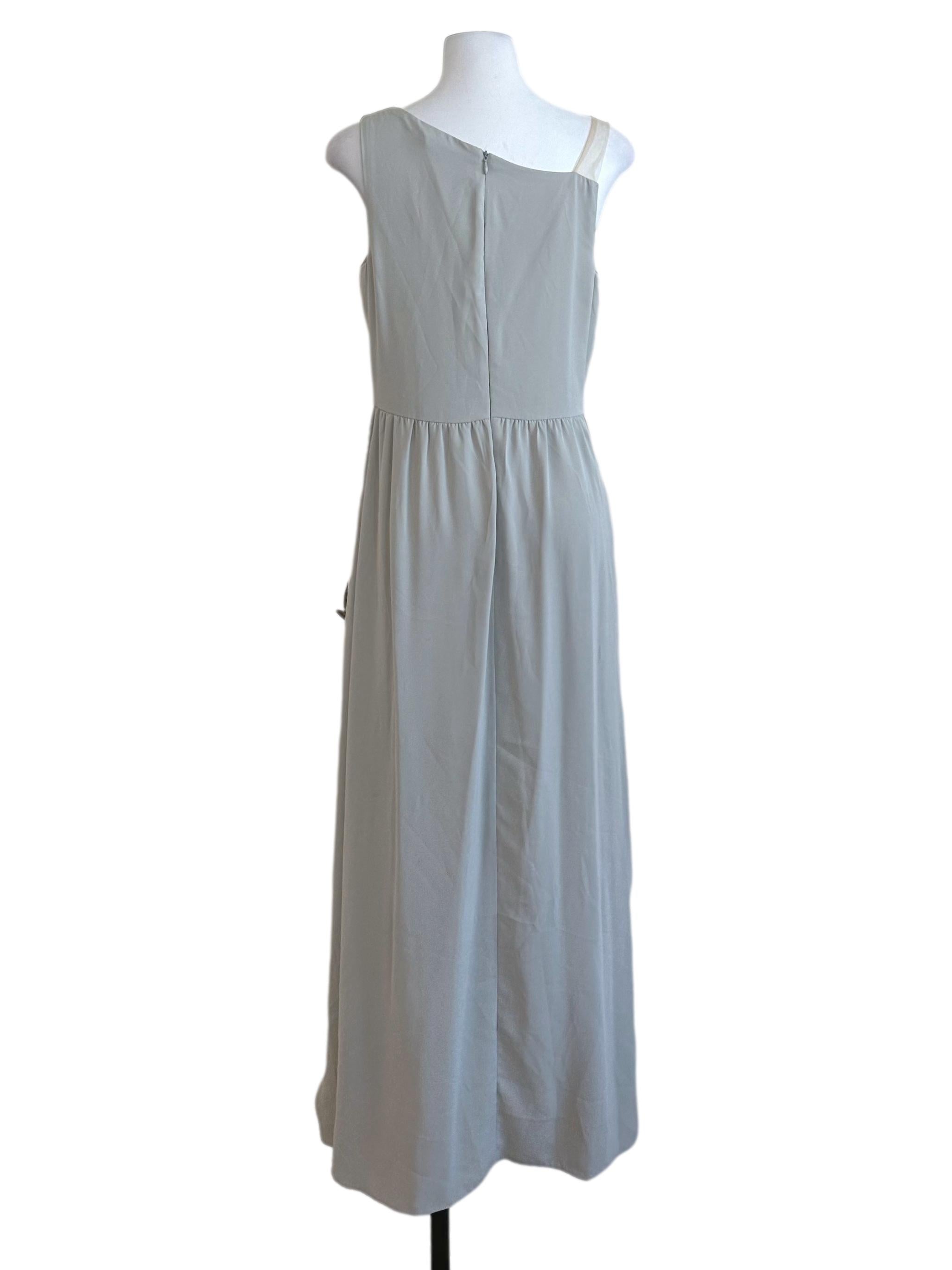 Pale Green Plain Fishtail Dress