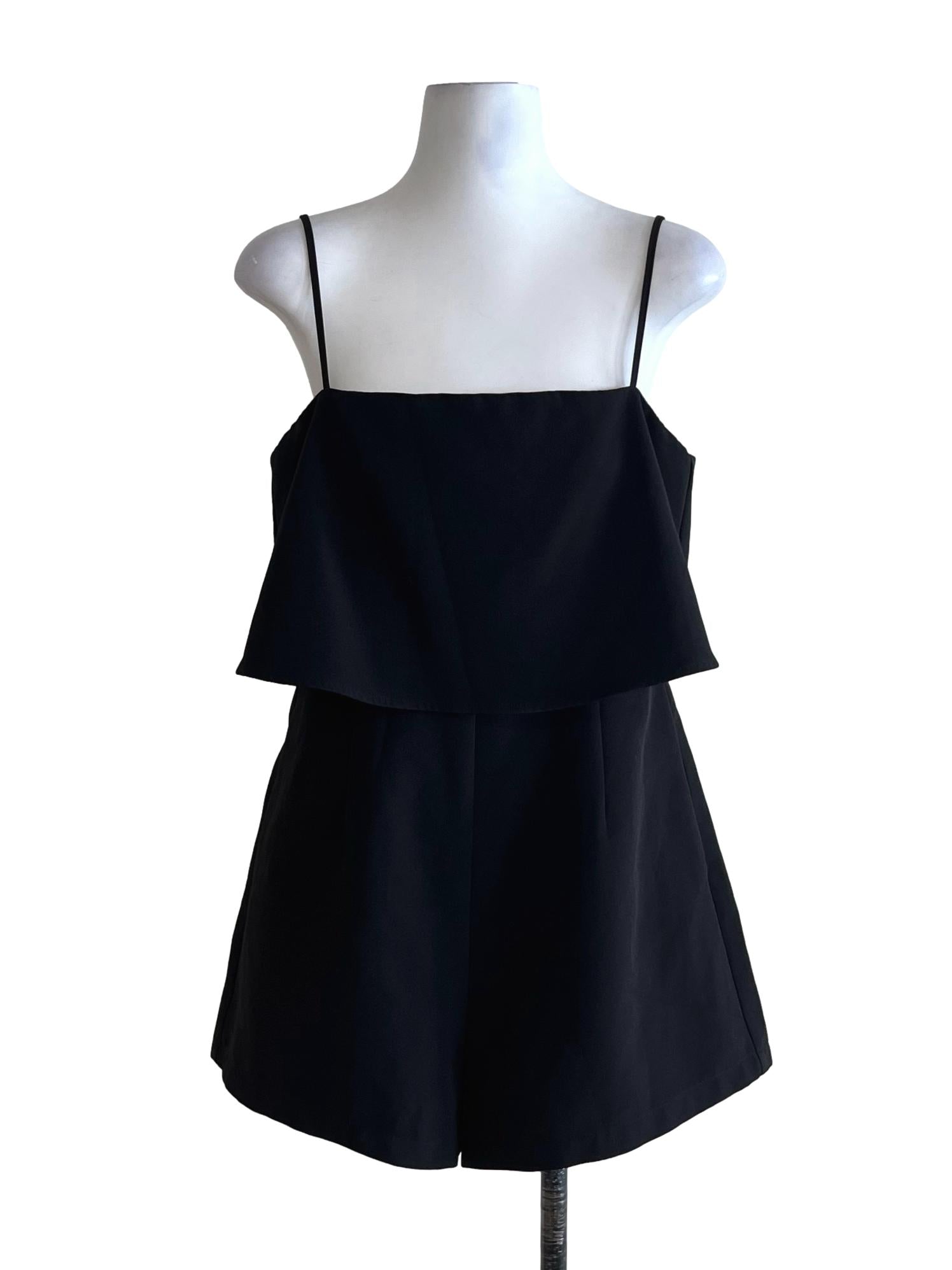 Black Spaghetti Strap Romper