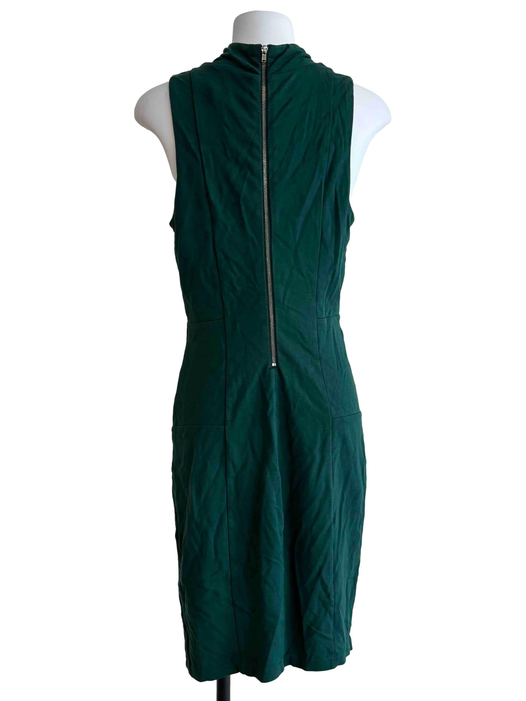 Emerald Green High Neck Sheath Dress