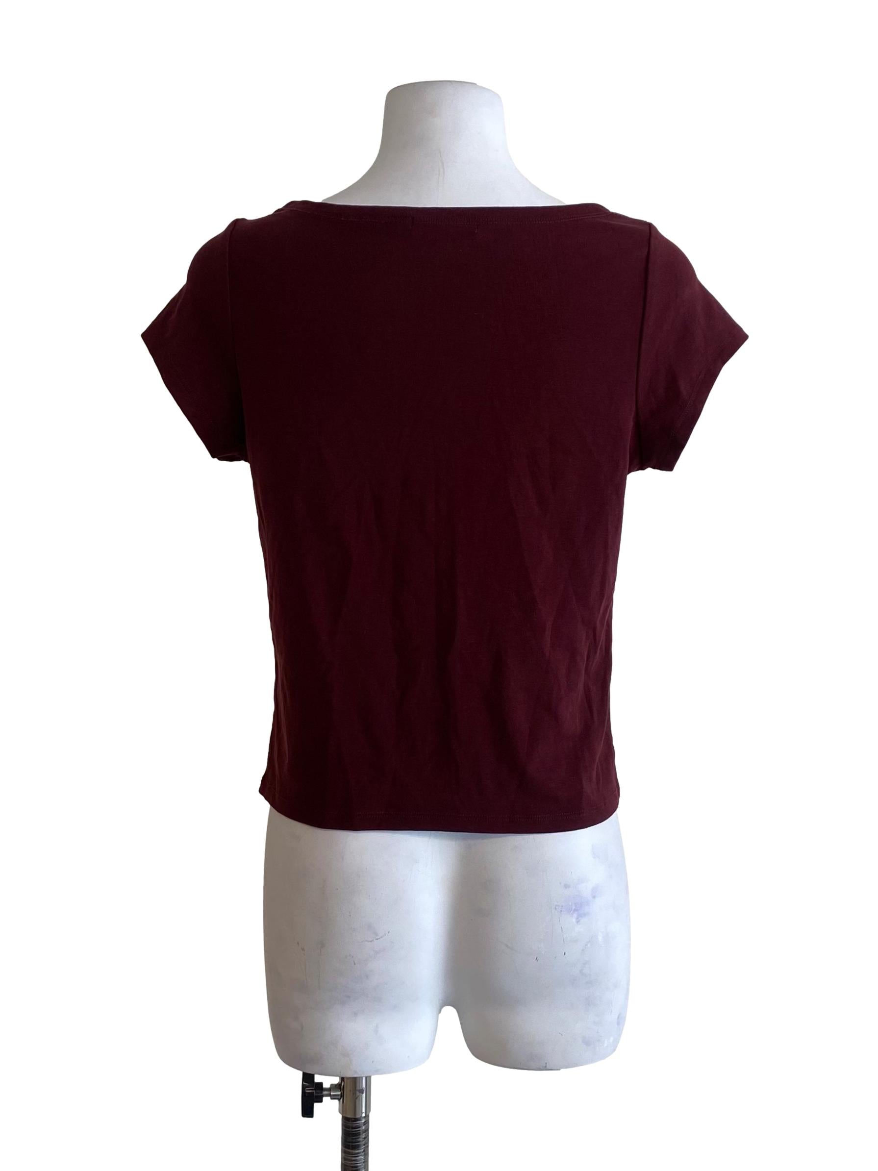Wine Red Plain Shirt