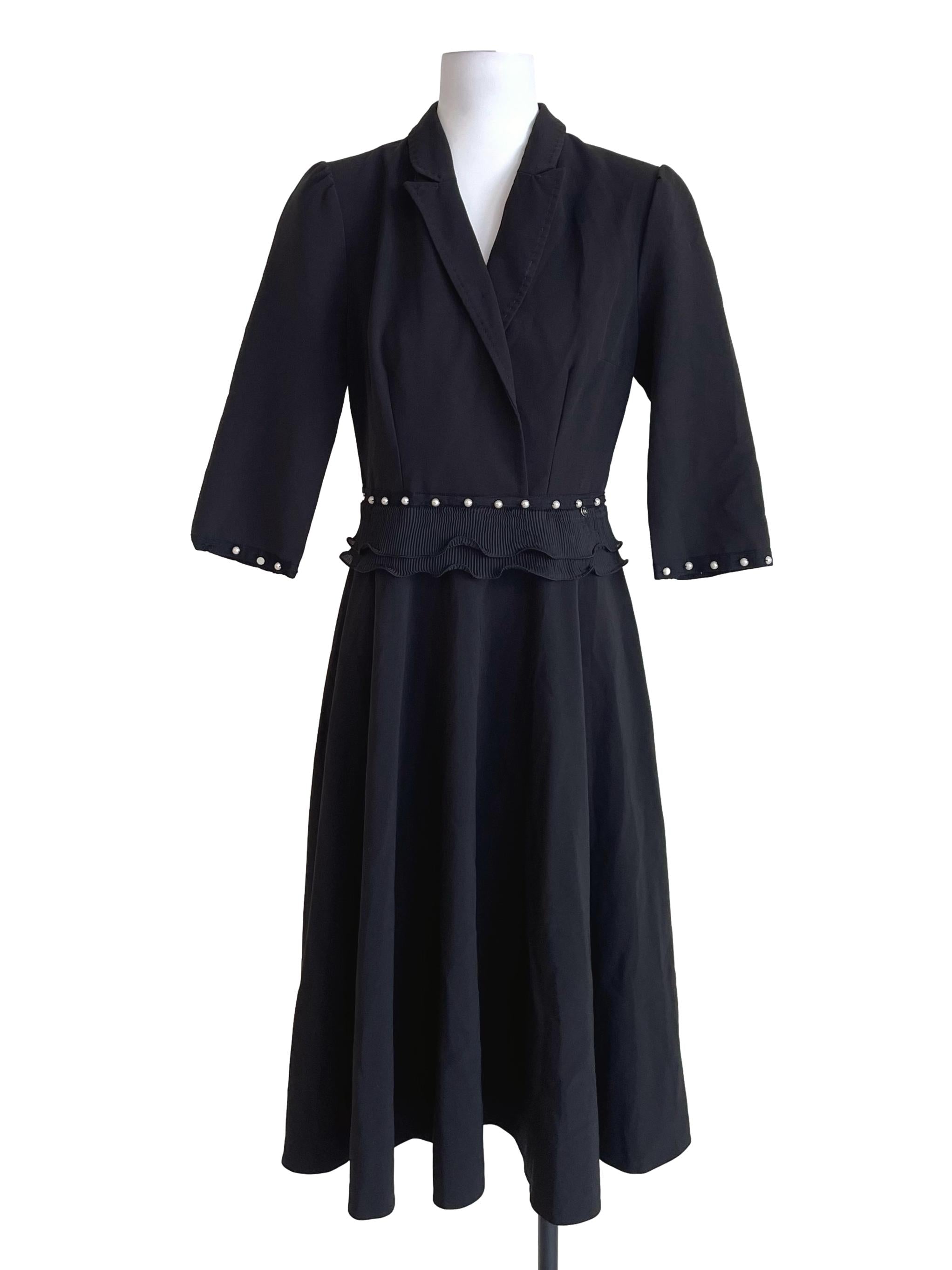 Black Pearls Trace Suit Dress