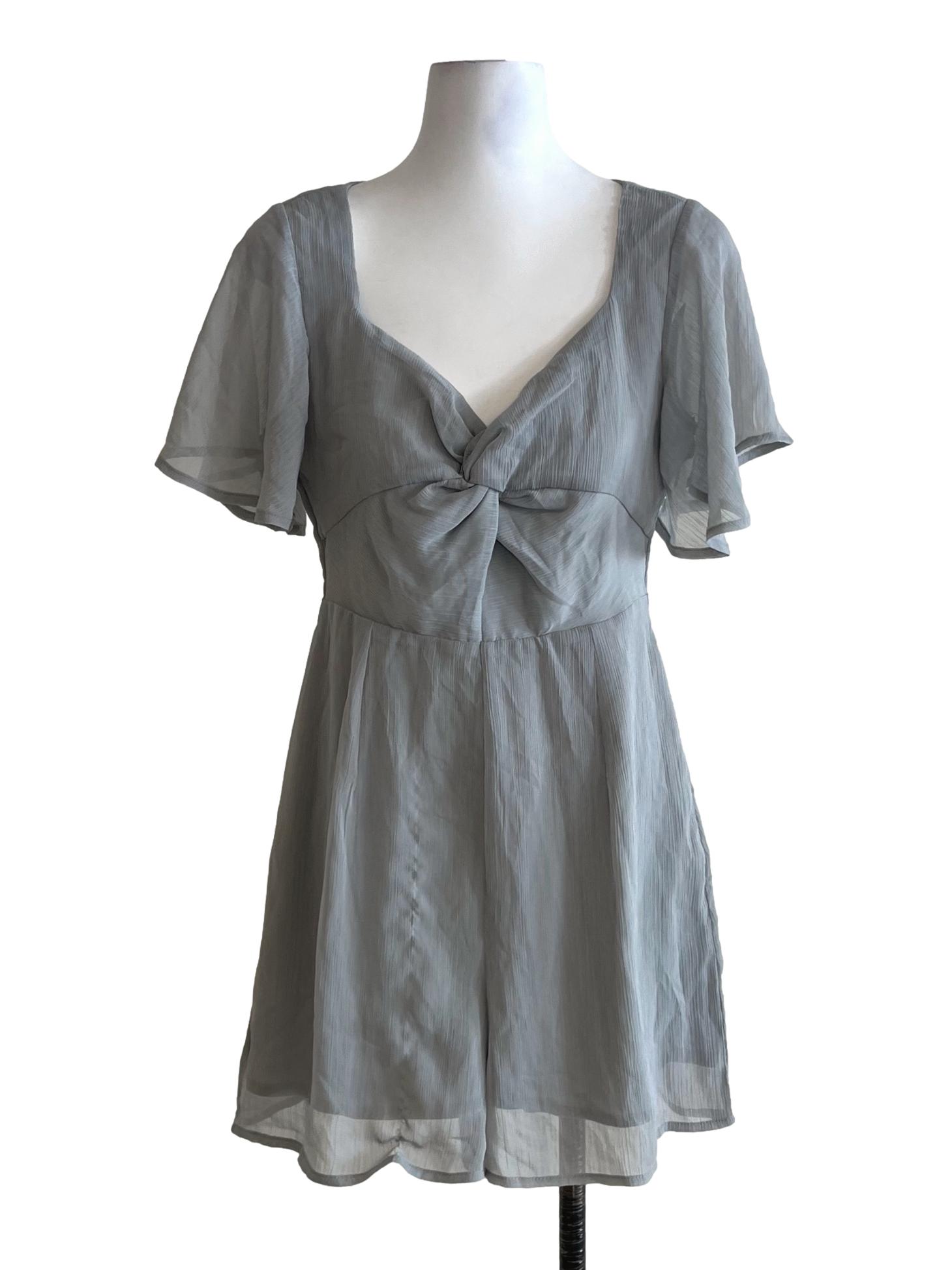 Pistachio Green Scoop Neckline Romper