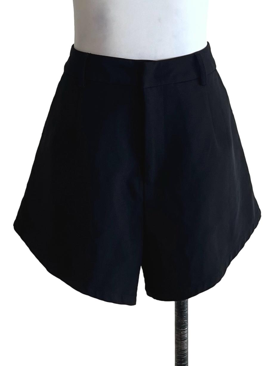 Black High-Waisted Shorts
