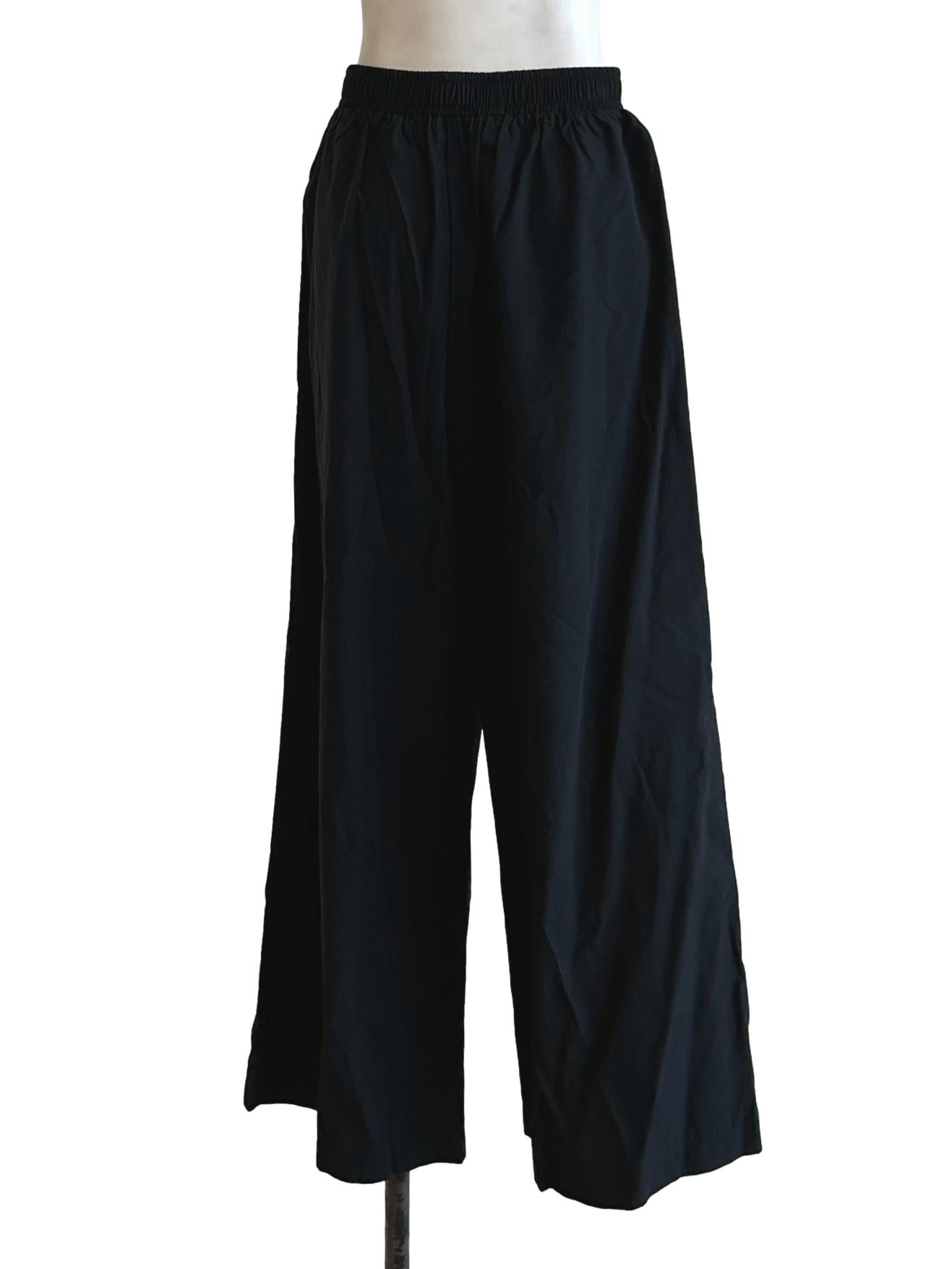 Faded Black Wide Leg Pants