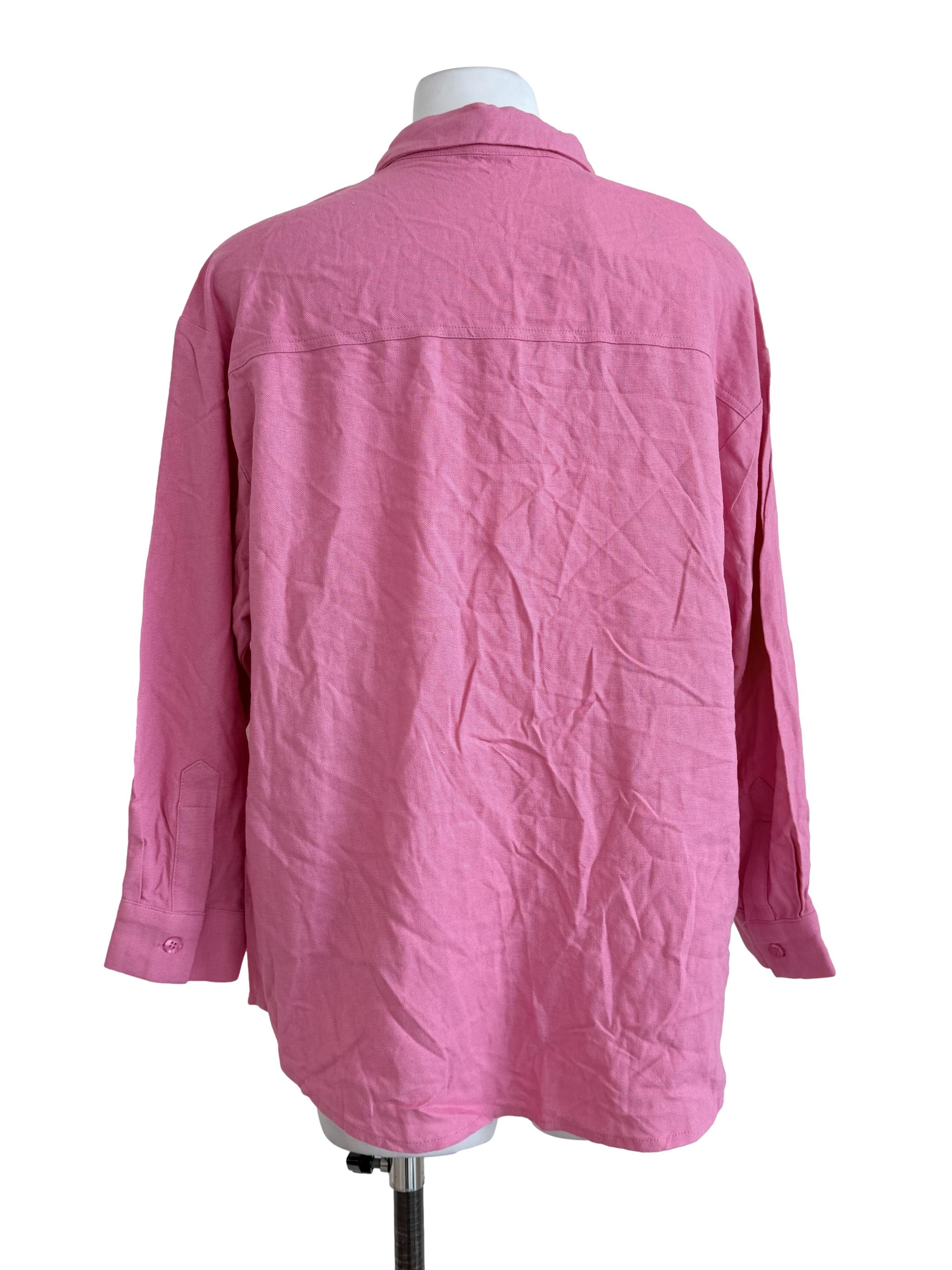Fuschia Pink Collar Shirt