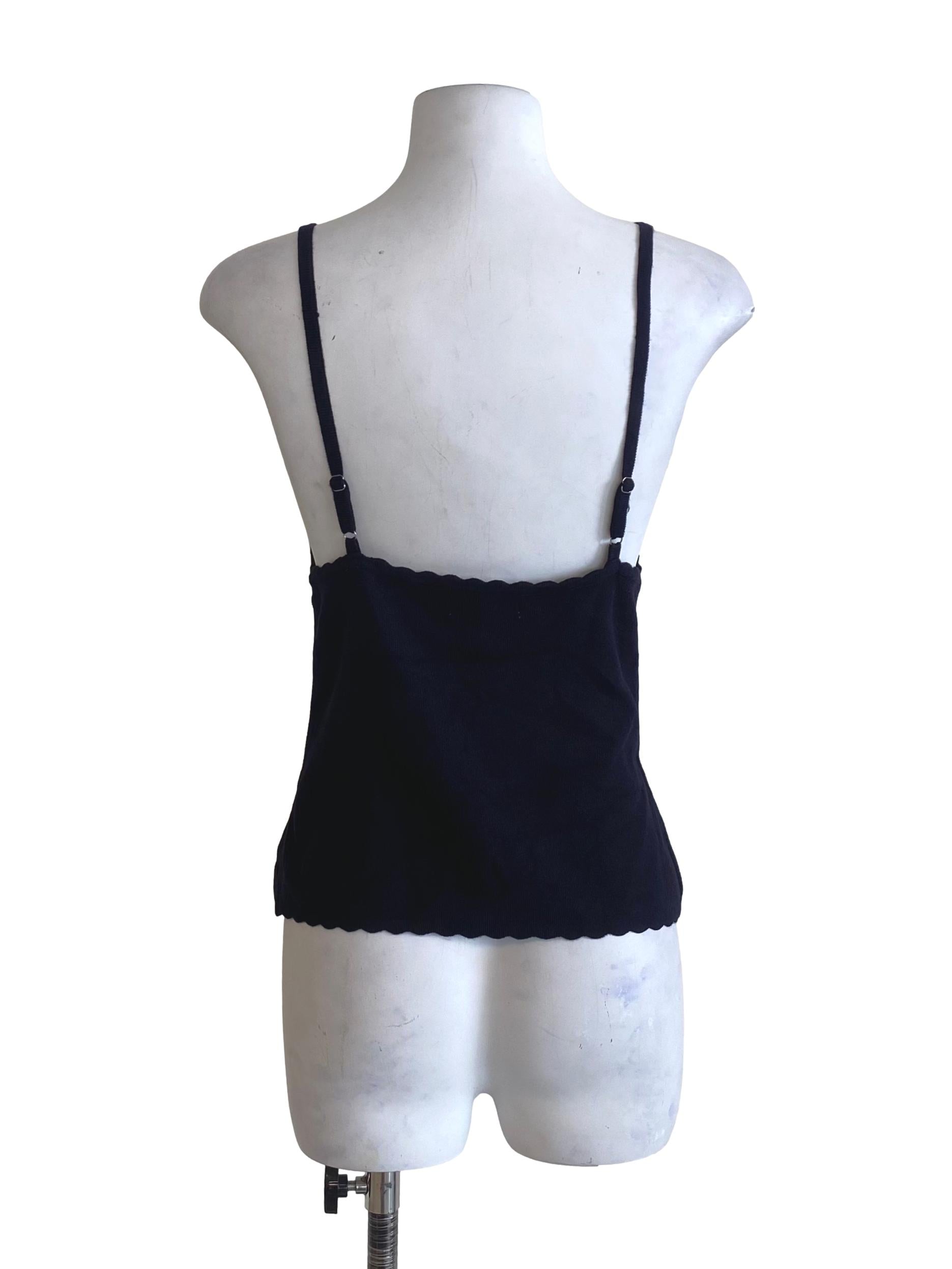 Indigo Blue Curve Sleeveless Top