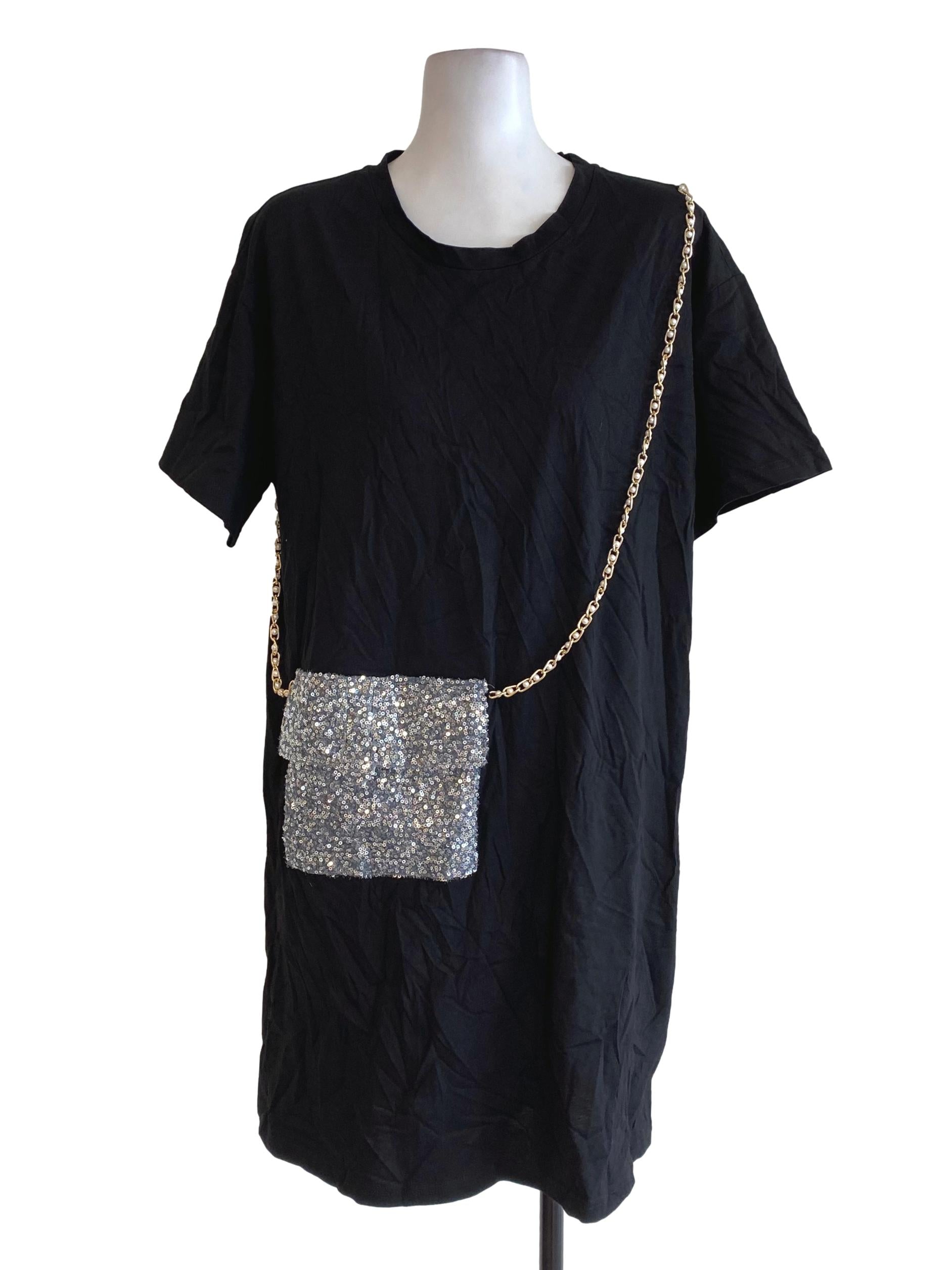 Black Tee Chained Dress