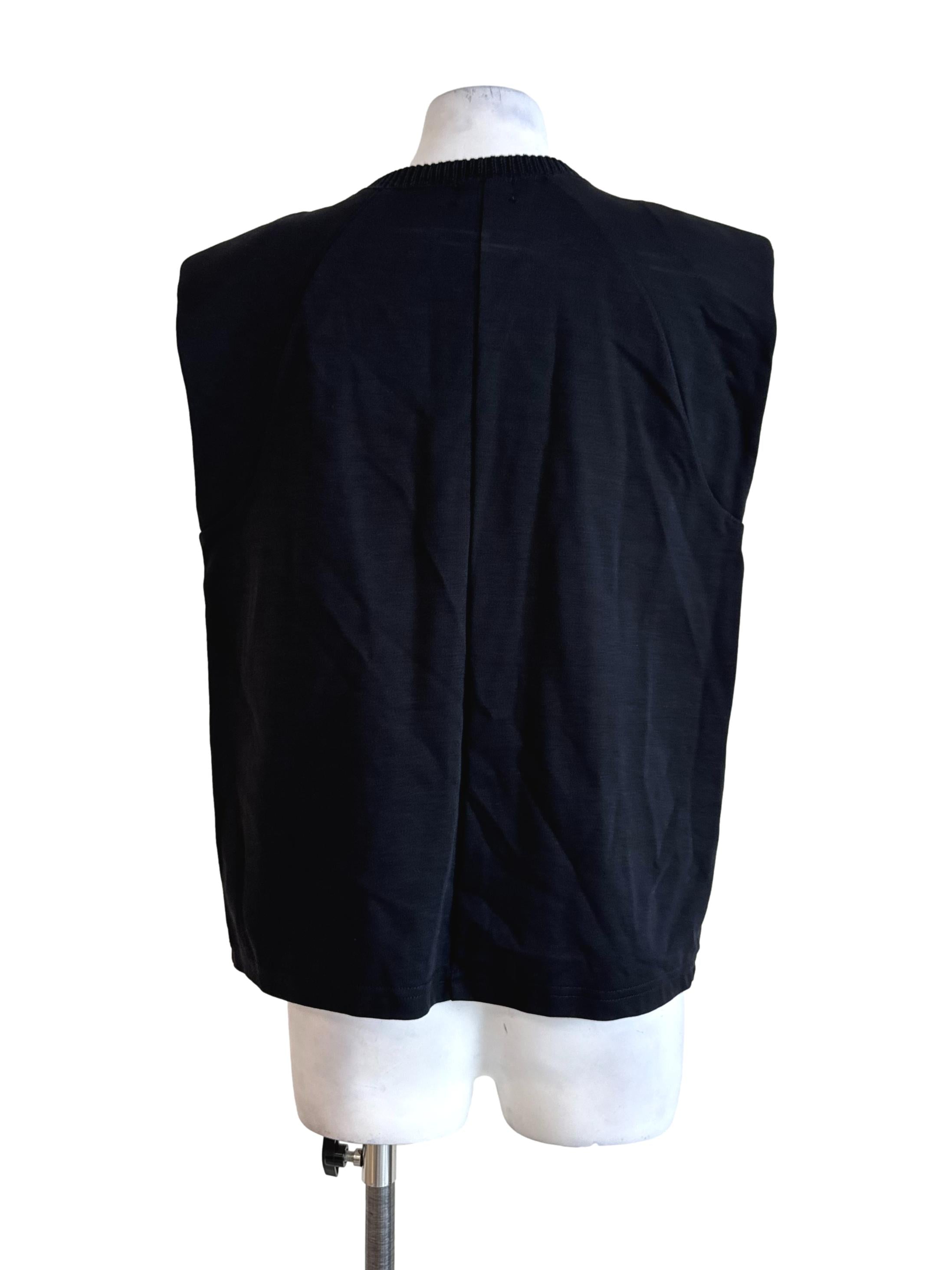 Black Shoulder Padded Top TCL