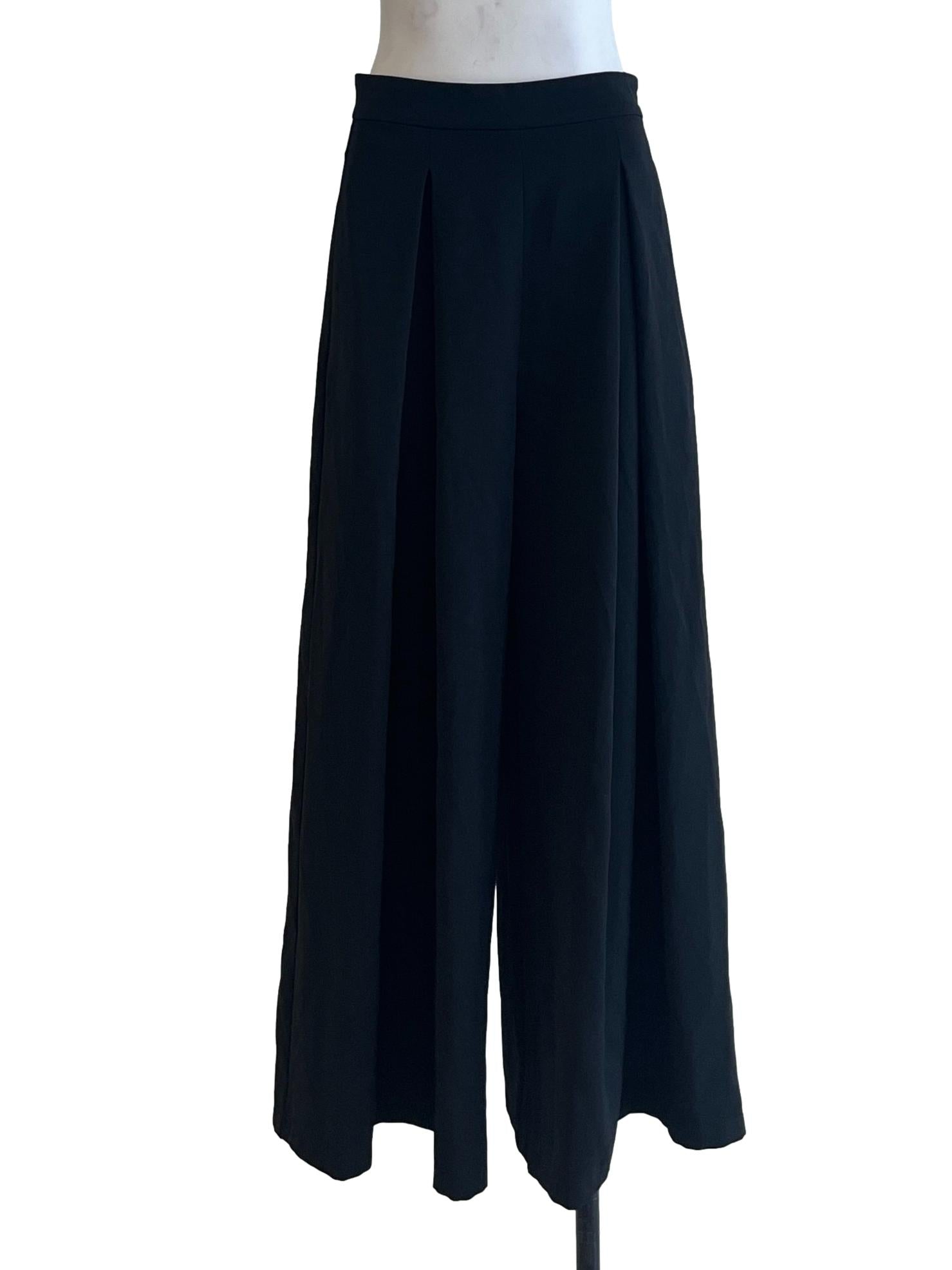Jade Black Wide Leg Pants