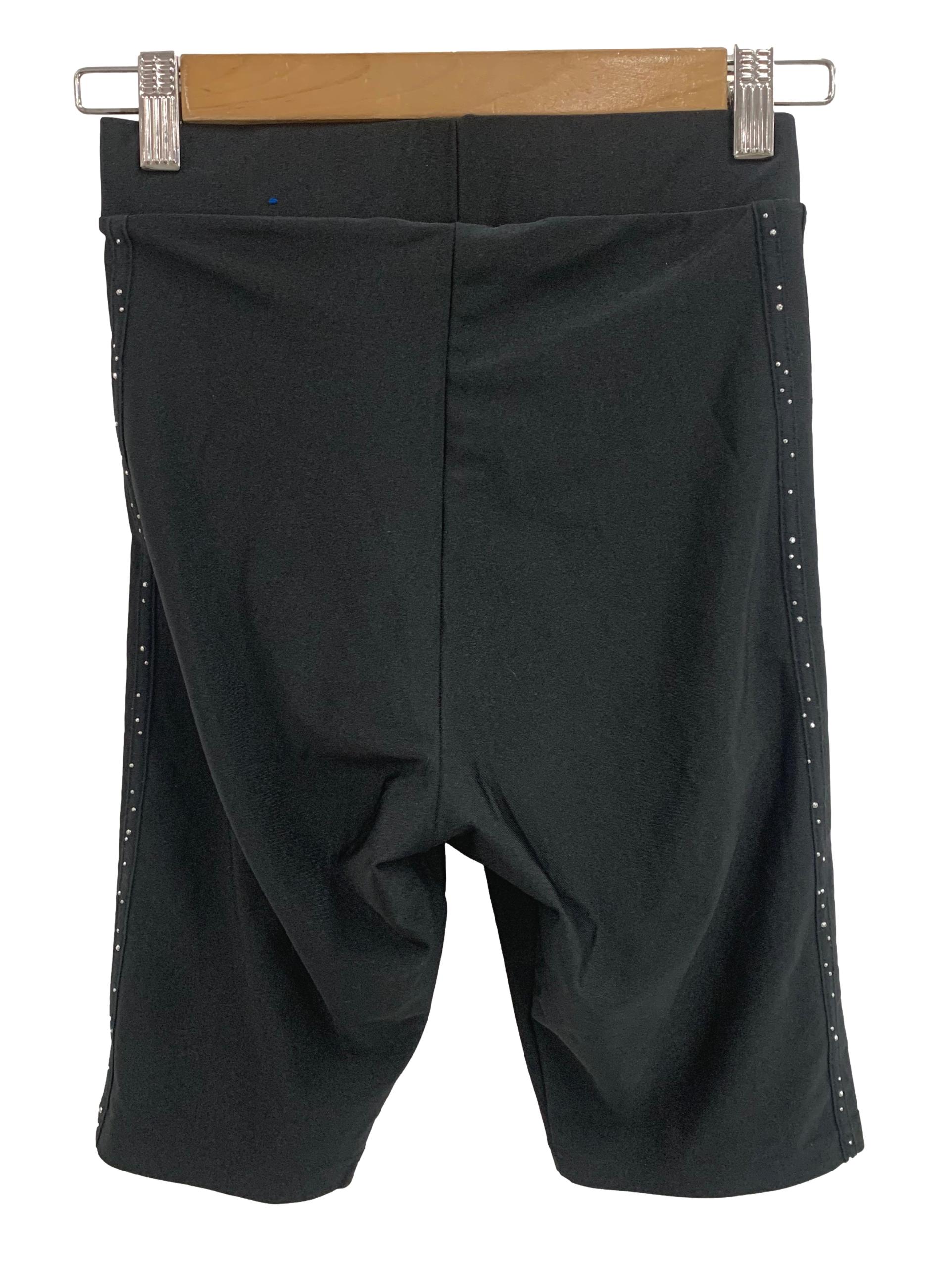 Adidas Black Bejewelled Bicycle Shorts | REFASH