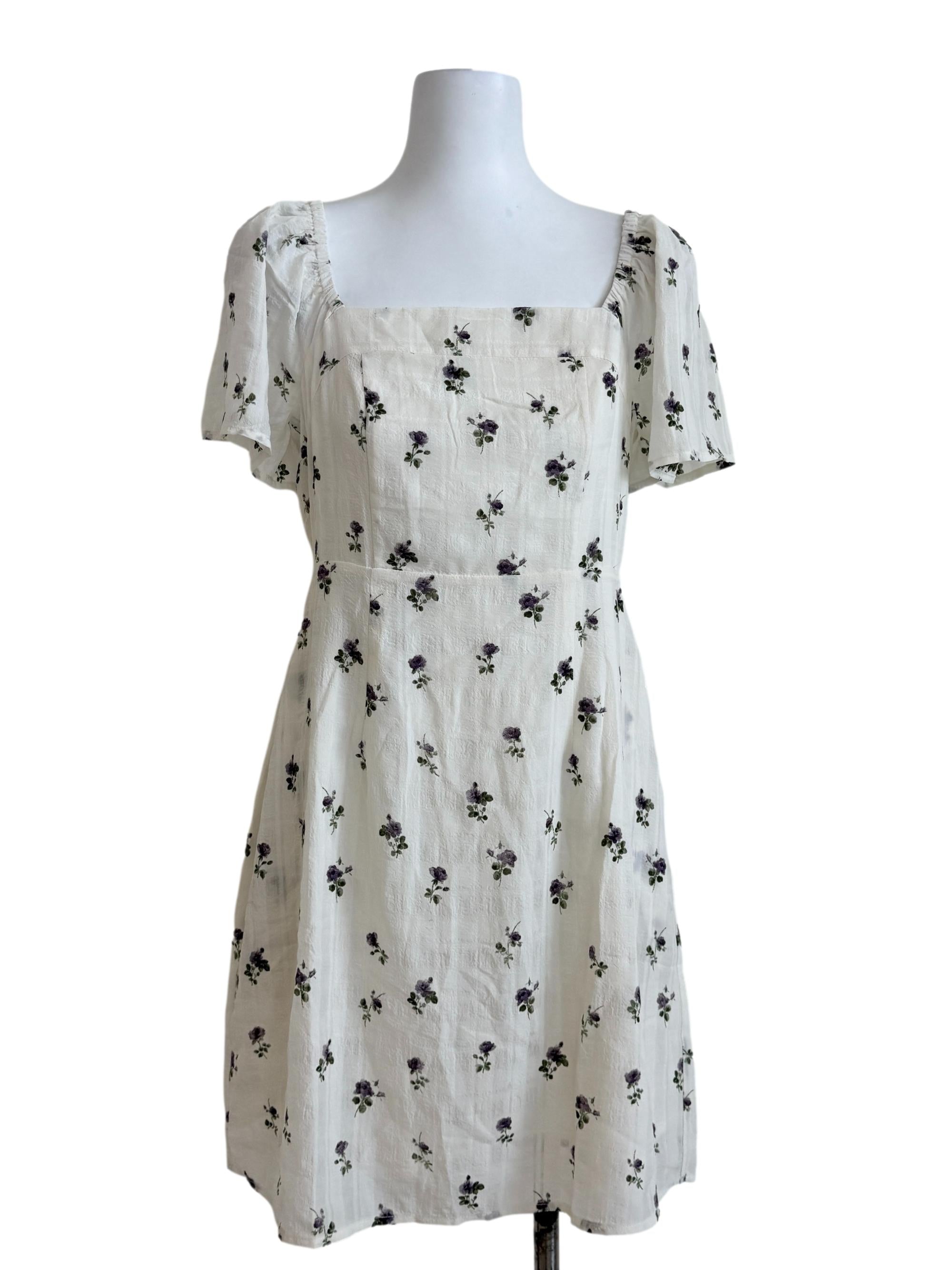 Pearl White Empire Dress