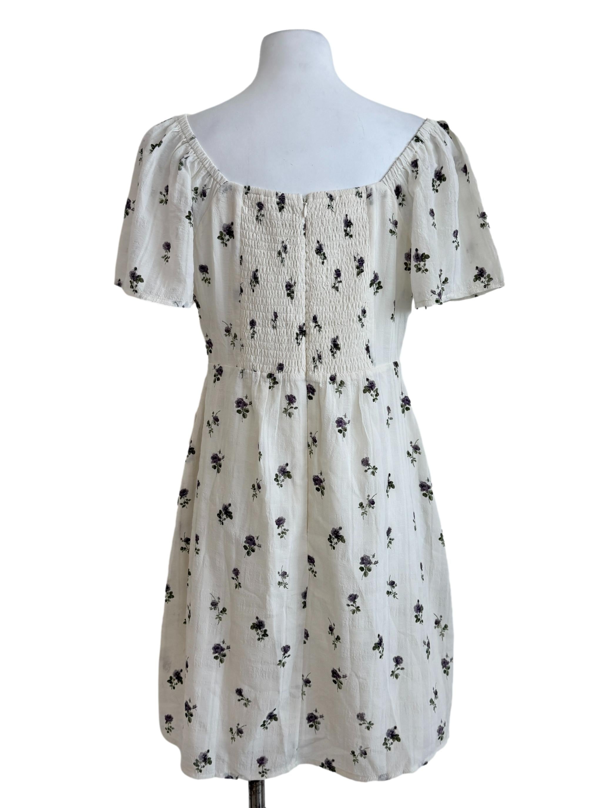 Pearl White Empire Dress