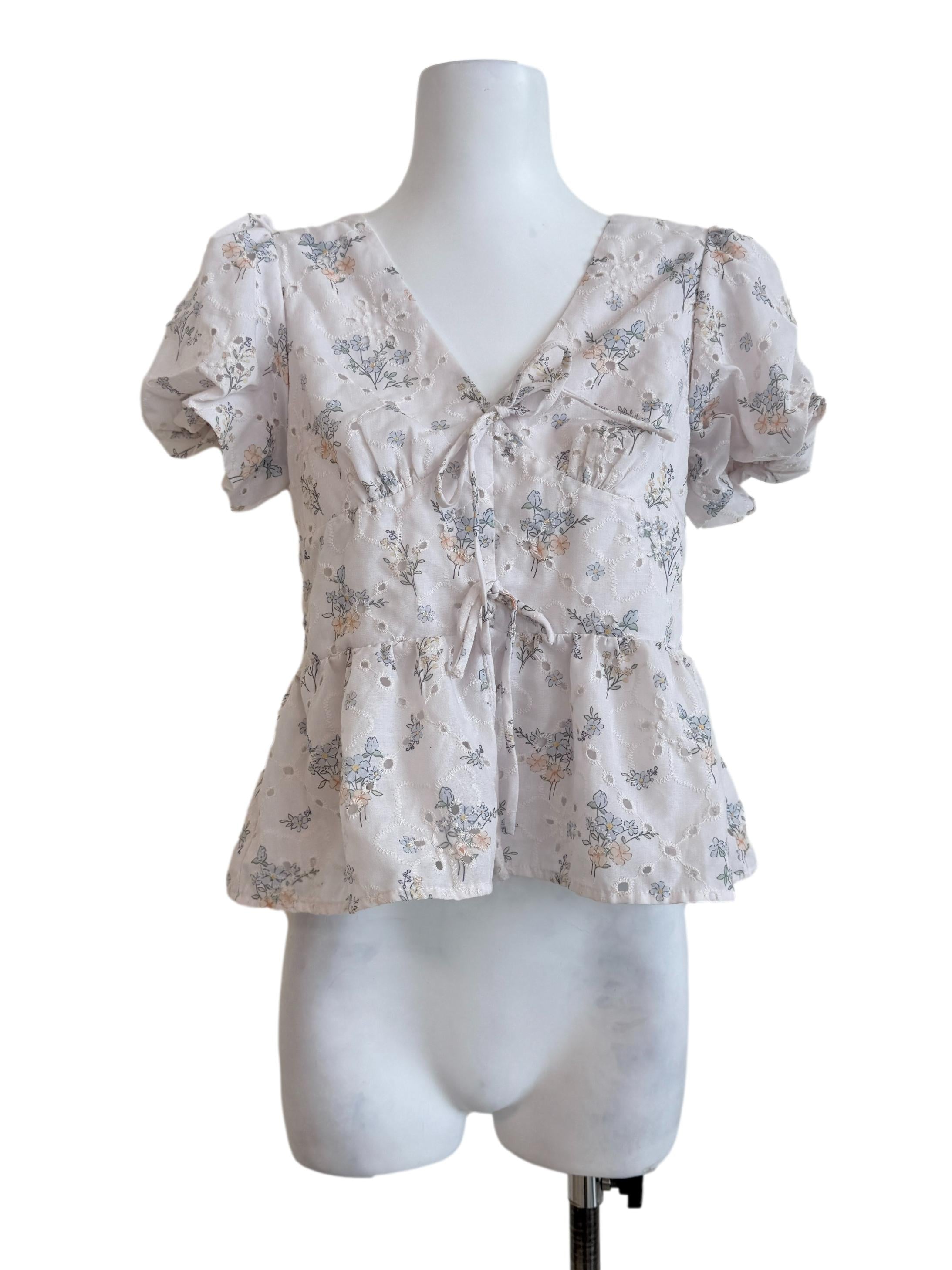 Soft Purple Floral Blouse