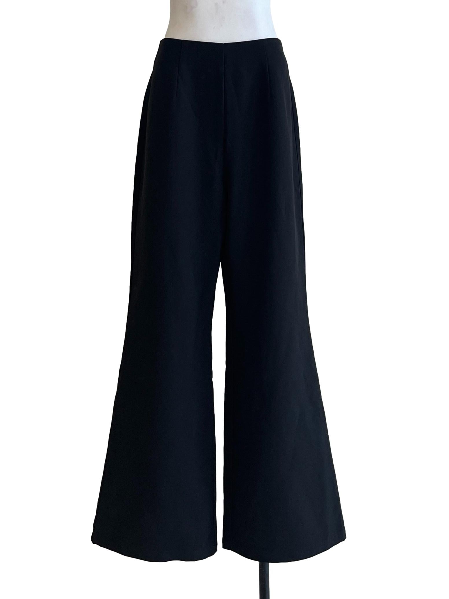 Jet Black Flare Pants