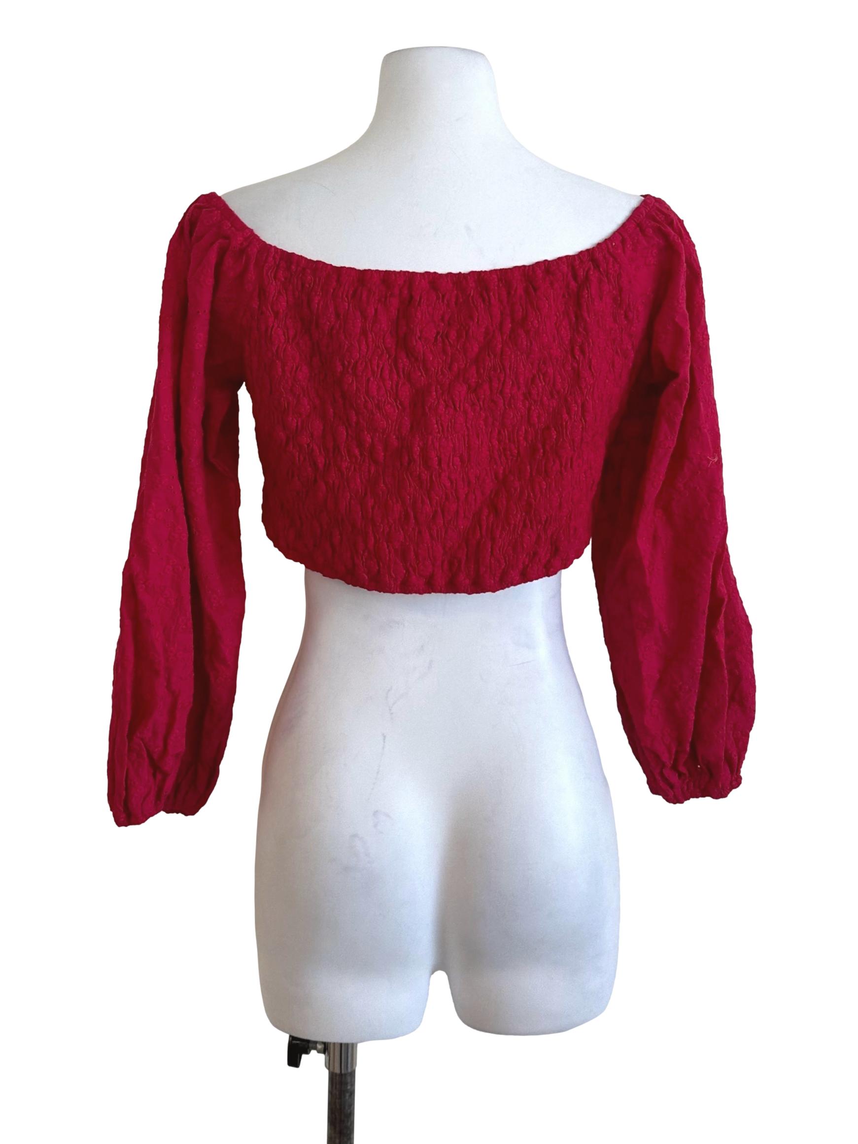 Fushia Pink Textured Knot Top