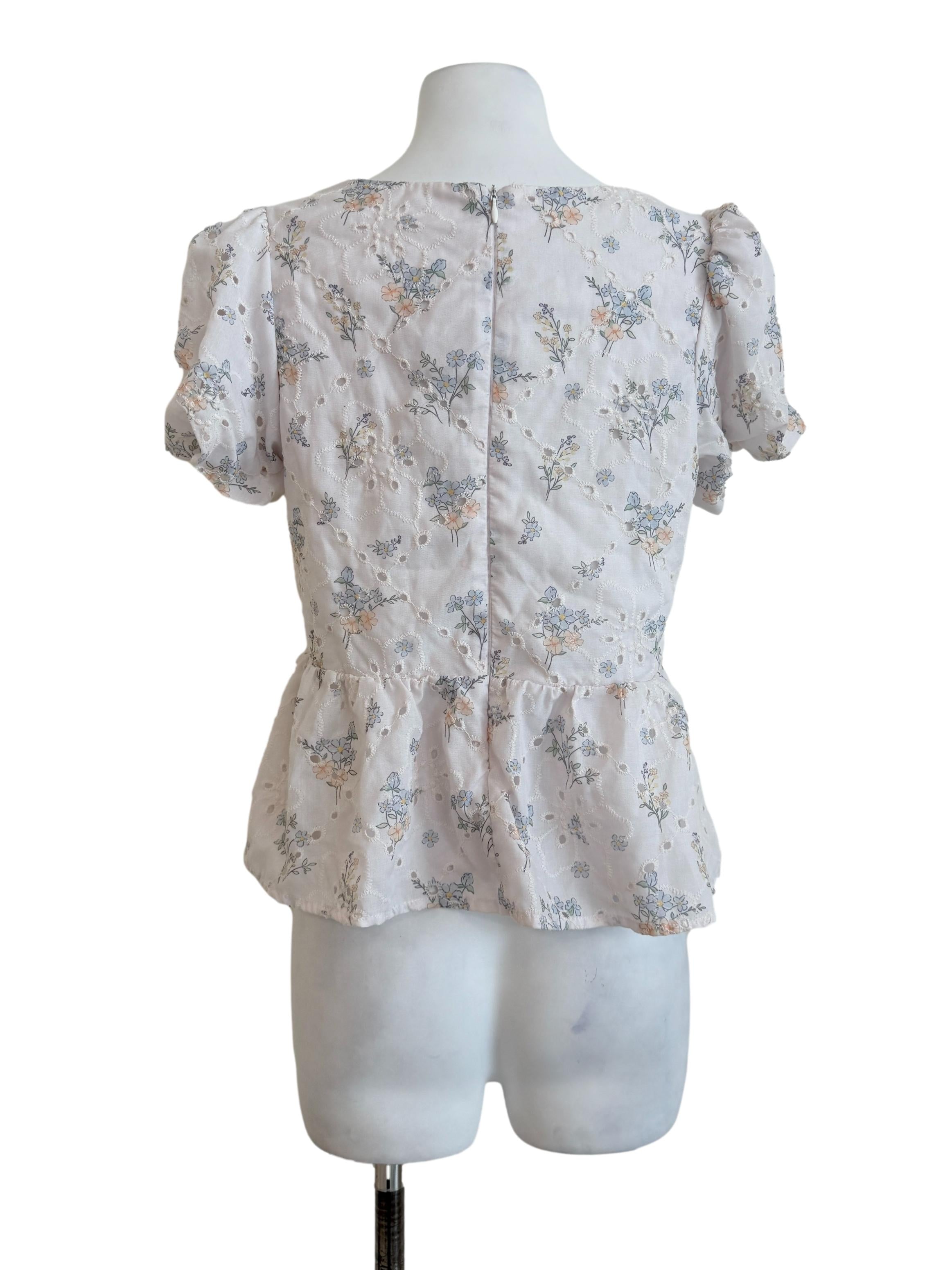 Soft Purple Floral Blouse