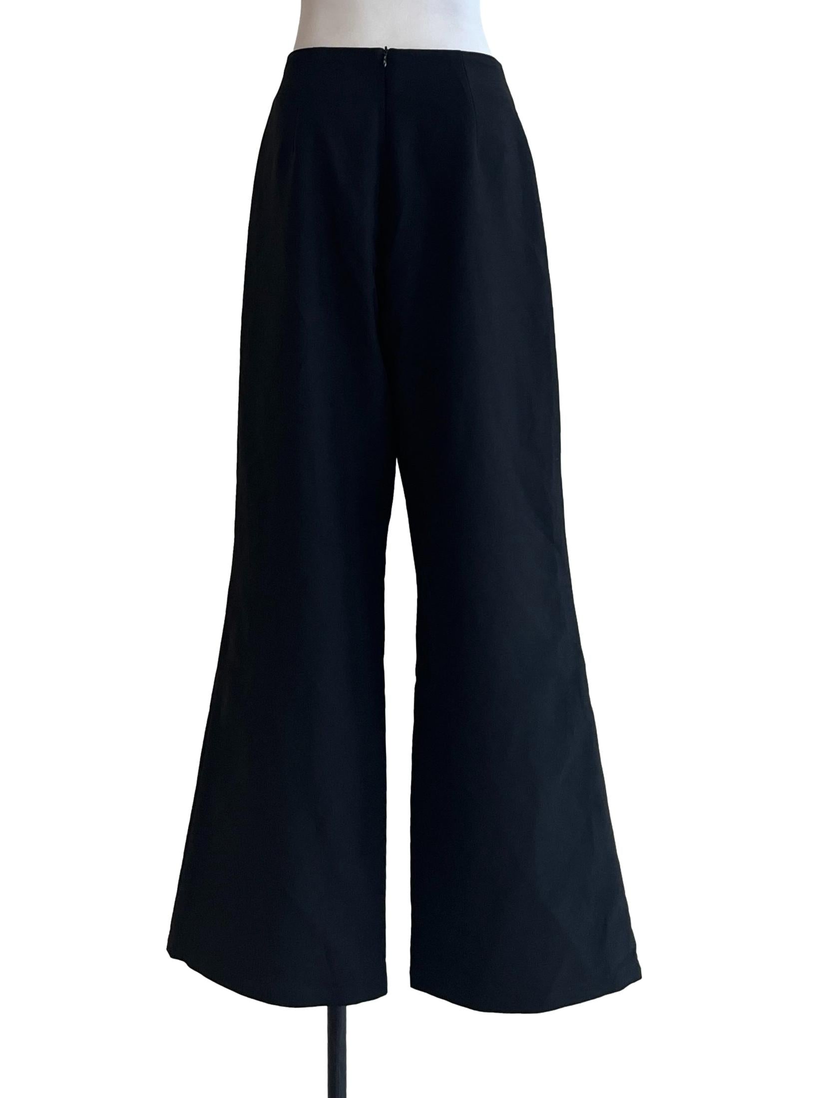 Jet Black Flare Pants